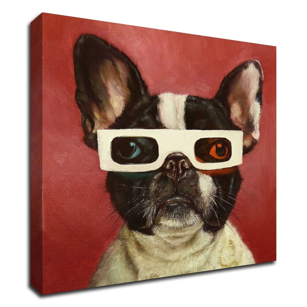 Lucia Heffernan 3D Dog Canvas Art Print - Ready to Hang Wall Decor for Living Room, Bedroom & Office