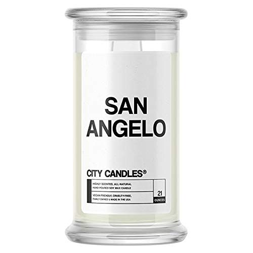 Premium All-Natural Soy Wax Candles 21oz Jar - Handmade in USA, 30+ Fragrances (San Angelo, NOJ, Aloha) - Perfect for Home Aromatherapy, Relaxation & Gifts