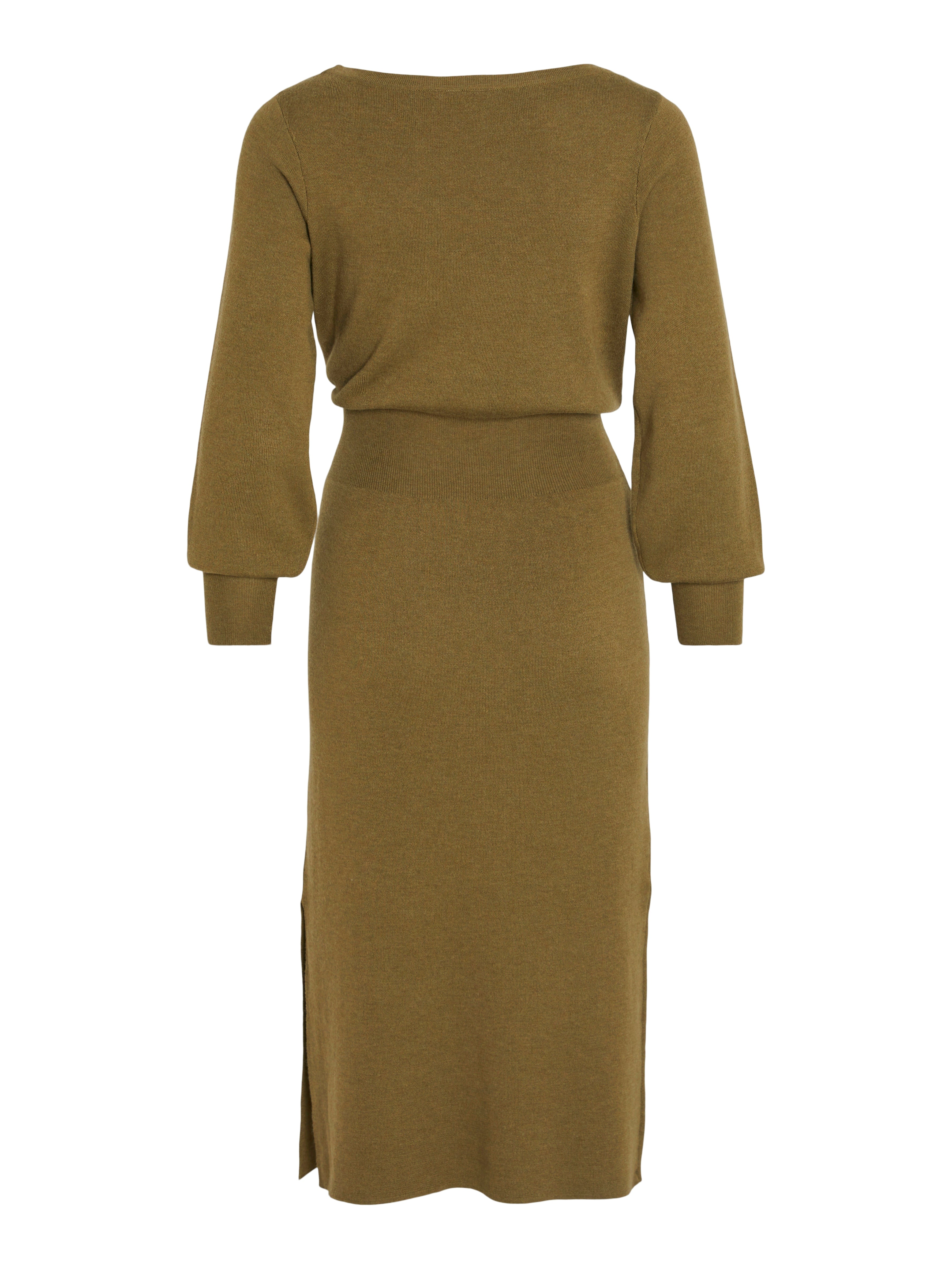 Gothic Olive & Melange Marla Knit Dress for Women - Stylish & Comfortable Casual Wear for Fall & Winter Outfits