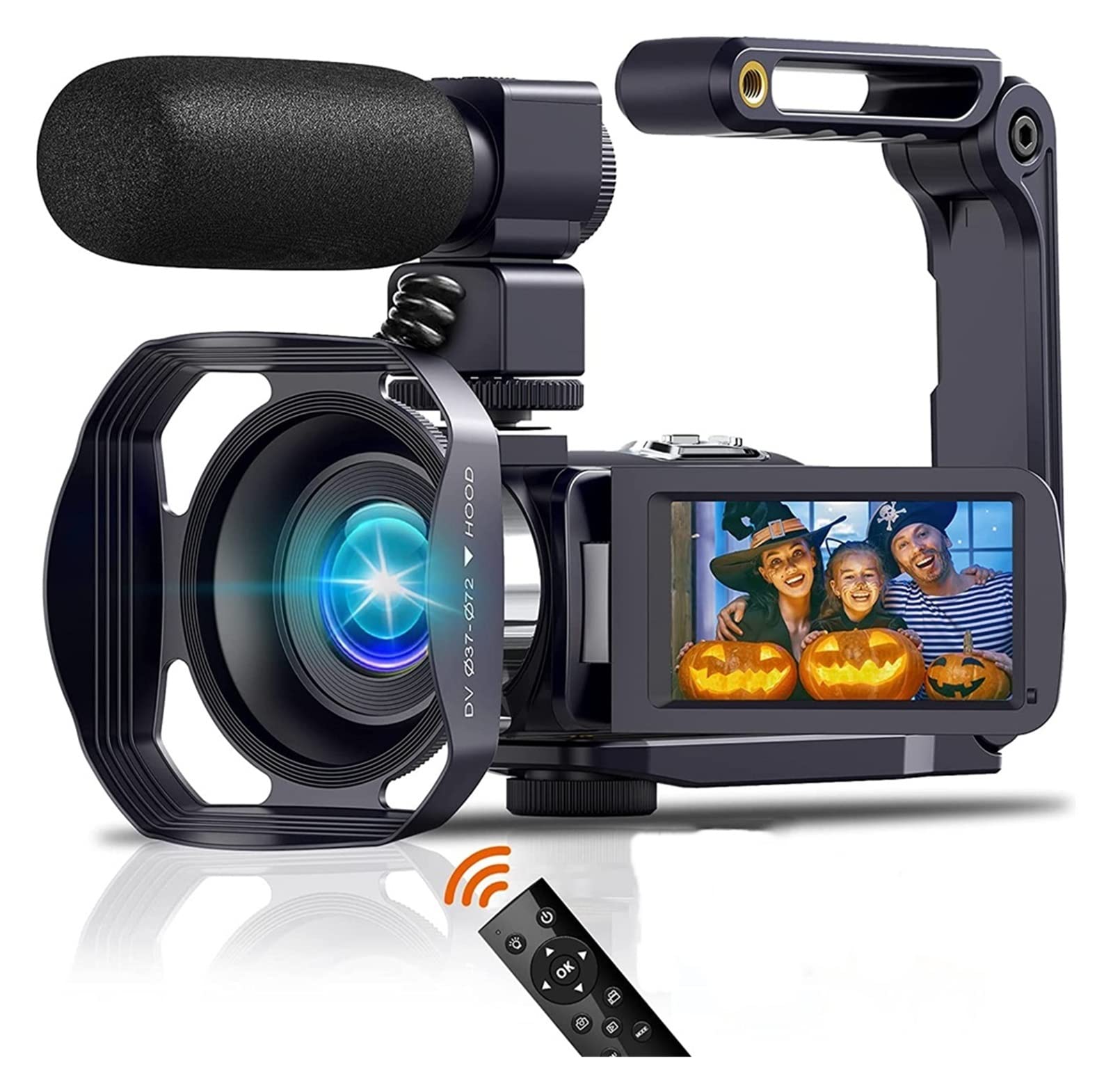 AUBEST 4K Camcorder for Streaming & Vlogging - 18X Zoom with Stabilizer (No SD Card) - Perfect for YouTube & Live Broadcasts