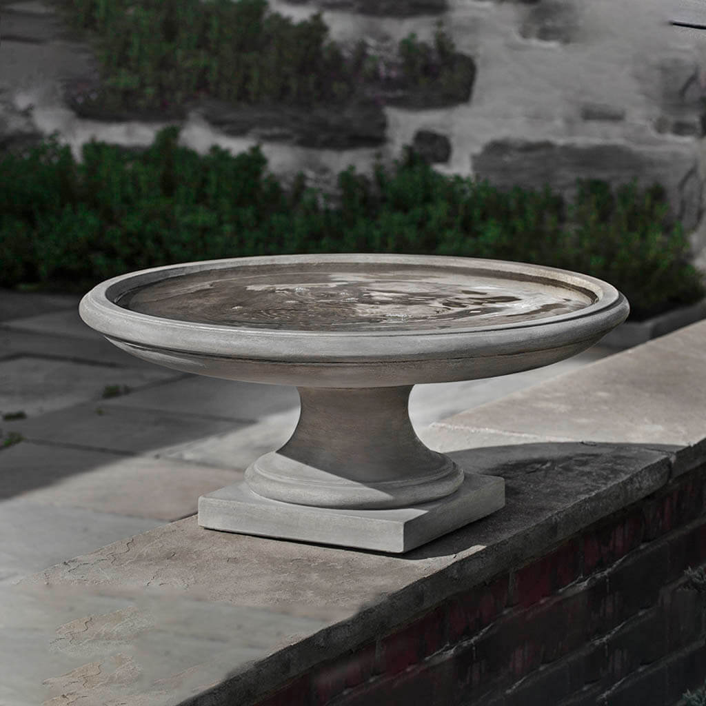 Campania International Montebello Birdbath - Classic Outdoor Garden Bird Bath for Birds & Wildlife - Perfect for Backyard, Patio, or Garden Decor