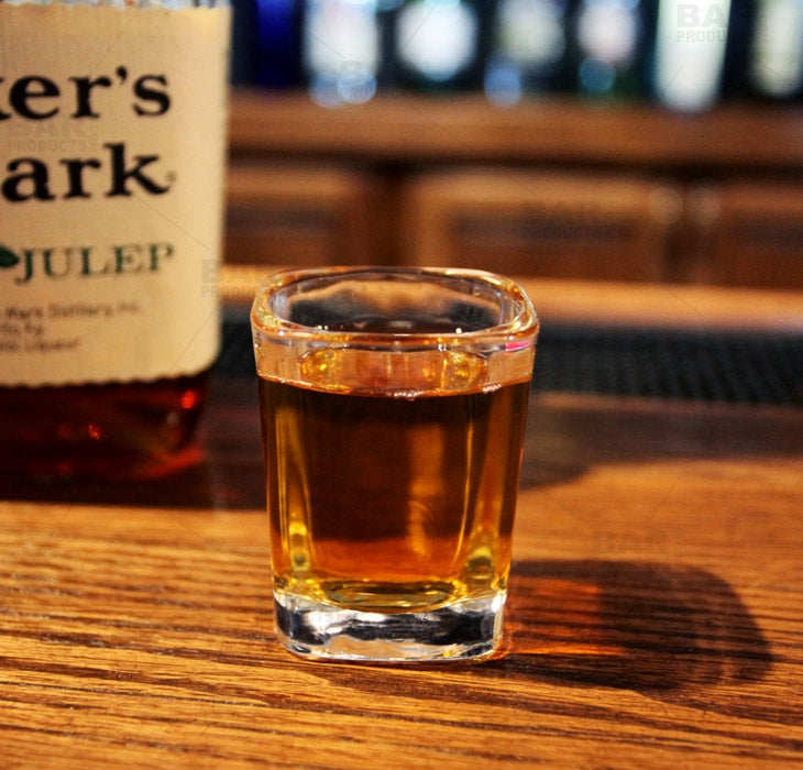 BarConic® 2.25oz Square Shot Glass Set - Premium Tempered Glass for Whiskey, Tequila & Liquor - Perfect for Home Bars, Parties & Gifts