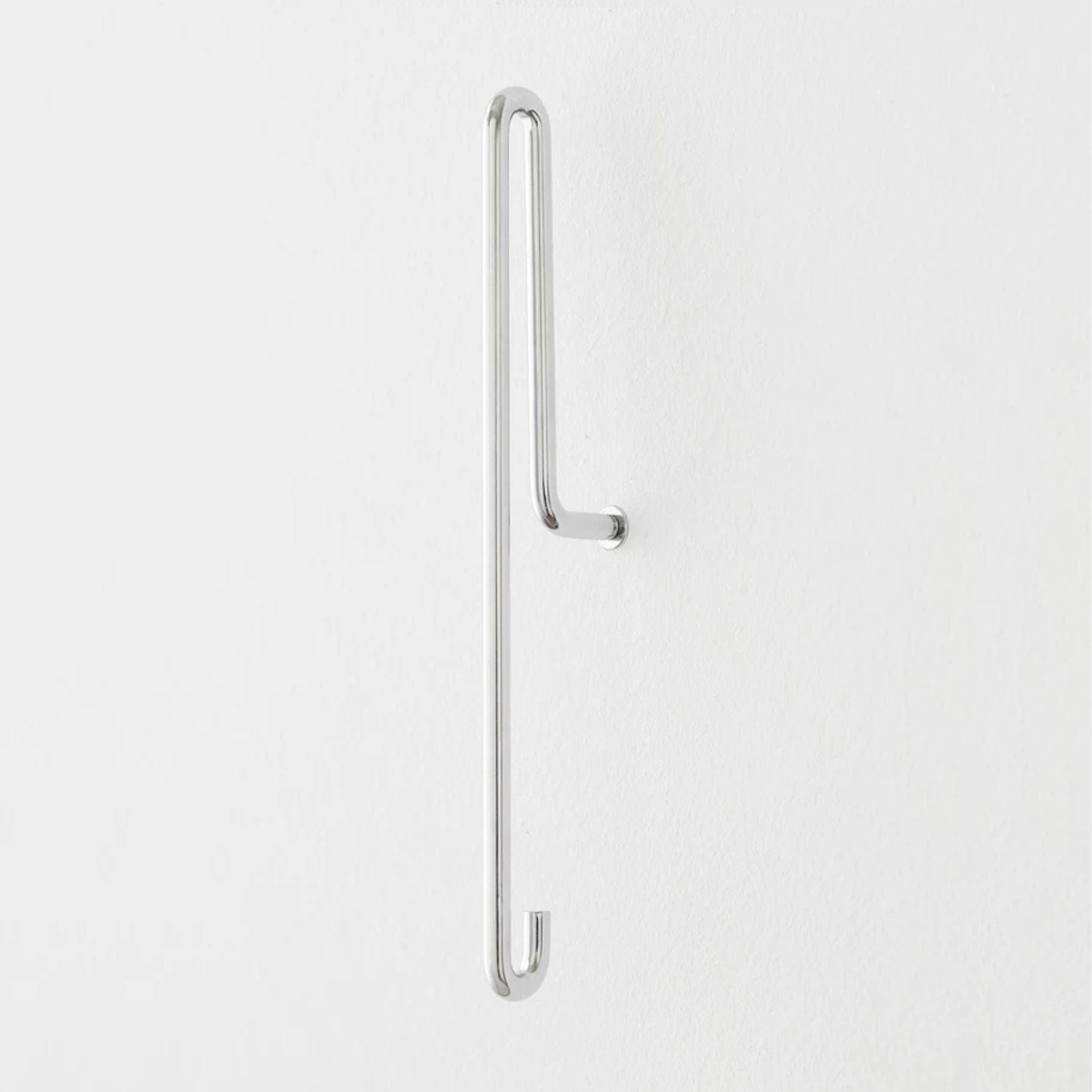 MOEBE Large Chrome Wall Hook - Modern Minimalist Hanging Organizer for Keys, Coats & Hats - Perfect for Entryway, Bedroom & Bathroom Decor