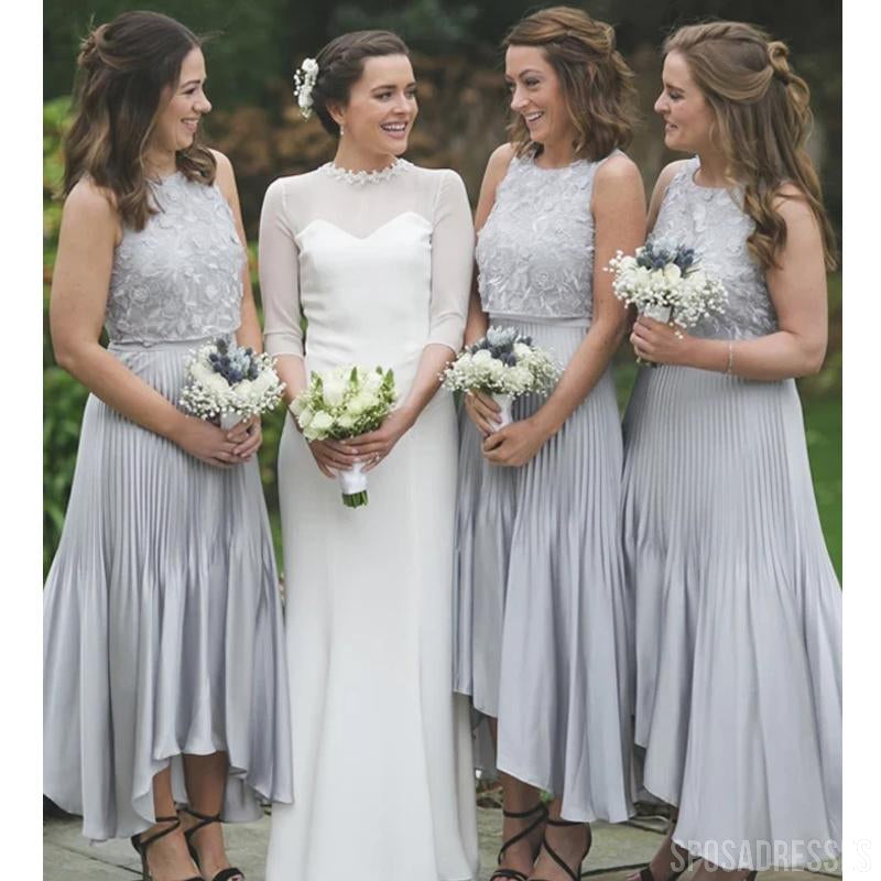 Elegant Lace High-Low Bridesmaid Dresses for Weddings & Parties | Affordable Formal Gowns WG729 | Perfect for Bridal Showers, Beach Weddings & Special Occasions