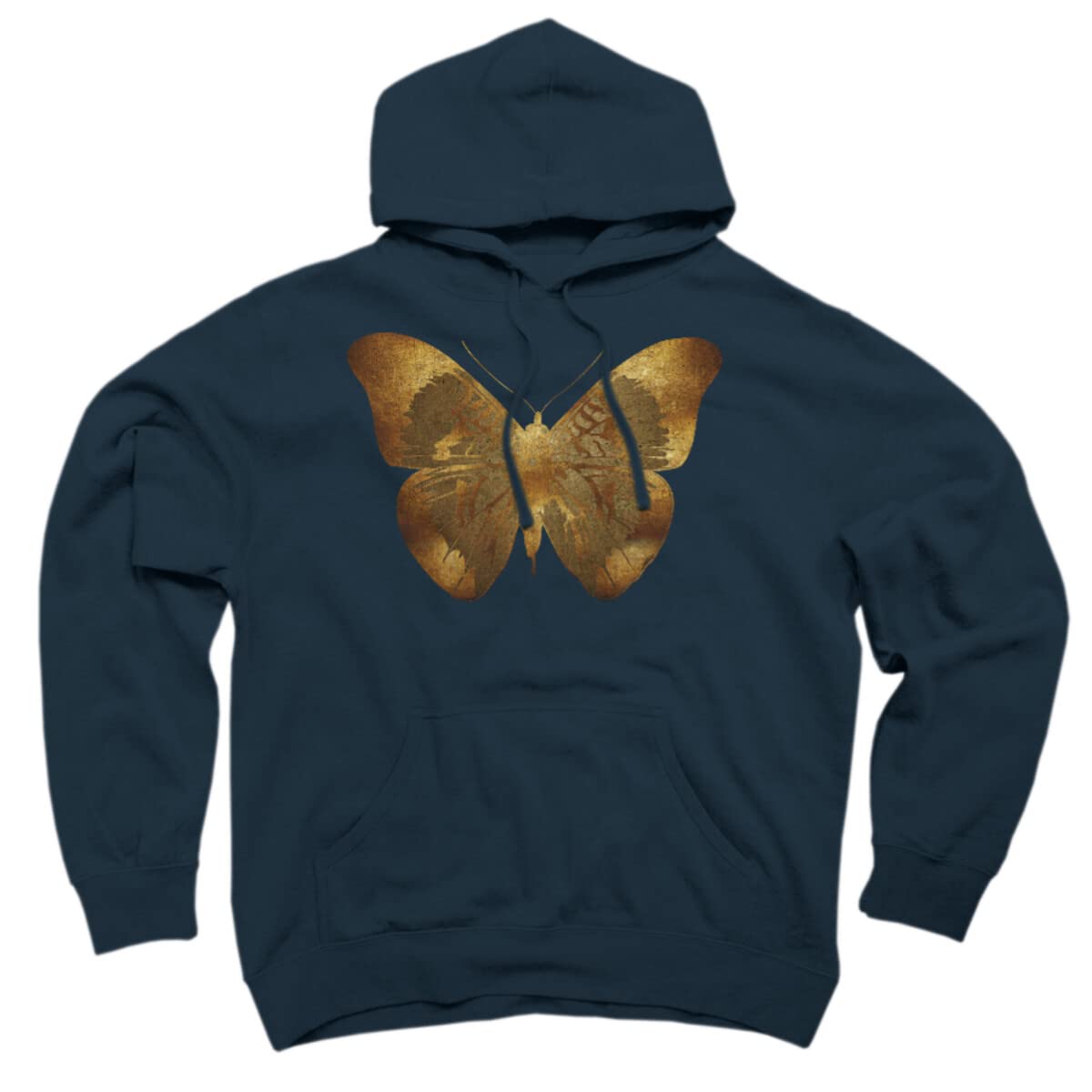 Design By Humans Unisex Iron Butterfly Pullover Hoodie by Adamzworld - Soft Cotton Hooded Sweatshirt for Men & Women - Perfect for Casual Wear, Street Style & Gifts