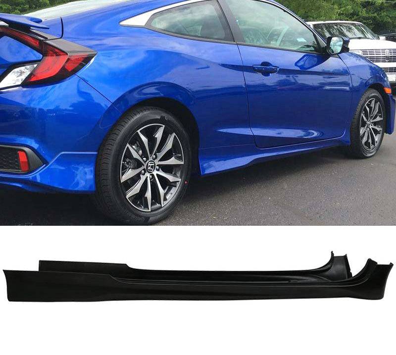 2016-2021 Honda Civic Coupe HFP Style Side Skirts - Unpainted Body Kit for Enhanced Aerodynamics & Sporty Look - Perfect for Car Enthusiasts & Street Racing