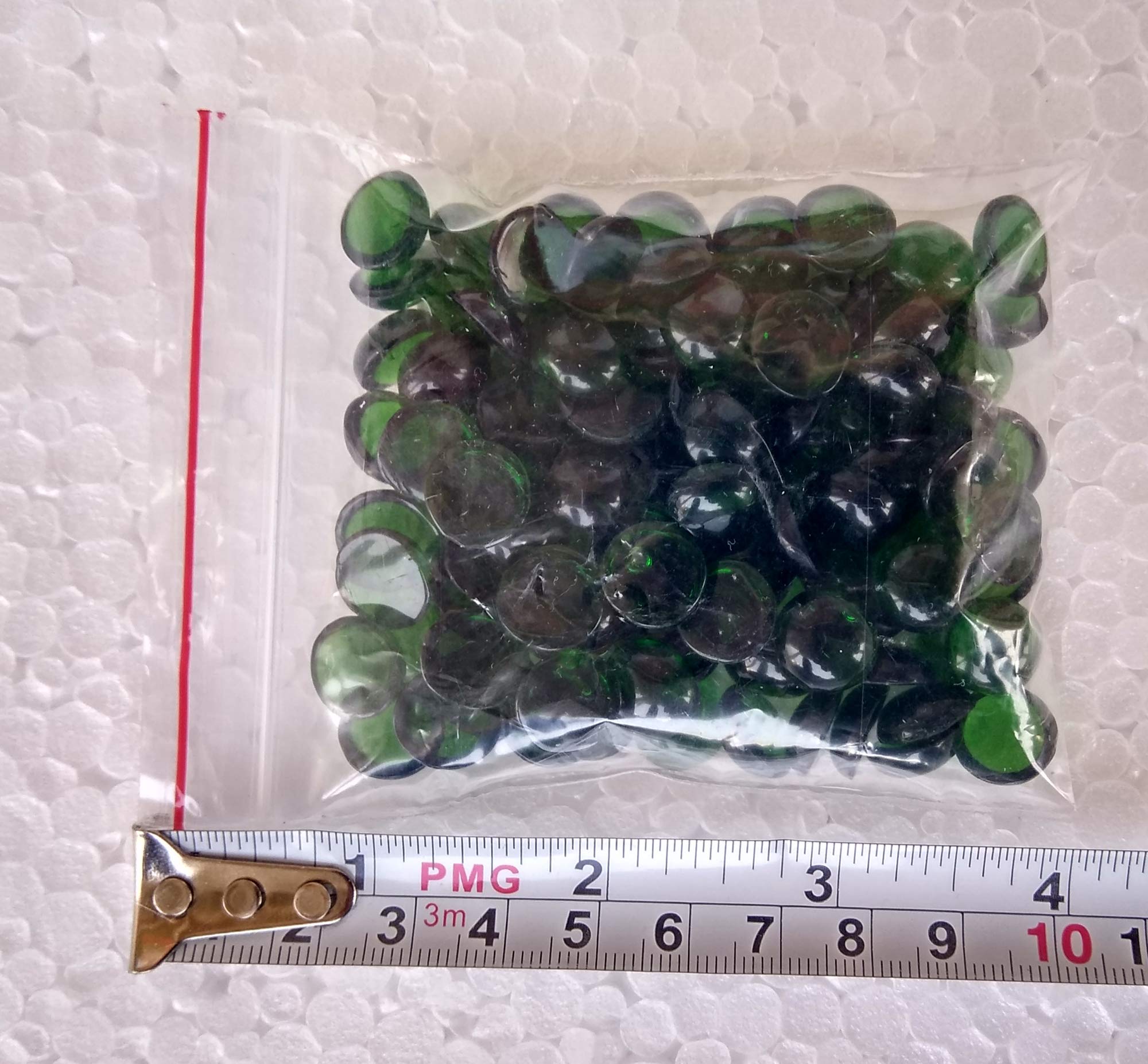 Rastogi Handicrafts Glass Gems for Vase Fillers - 100pcs 10mm Green Decorative Pebbles for Wedding Centerpieces, Home Decor & Floral Arrangements