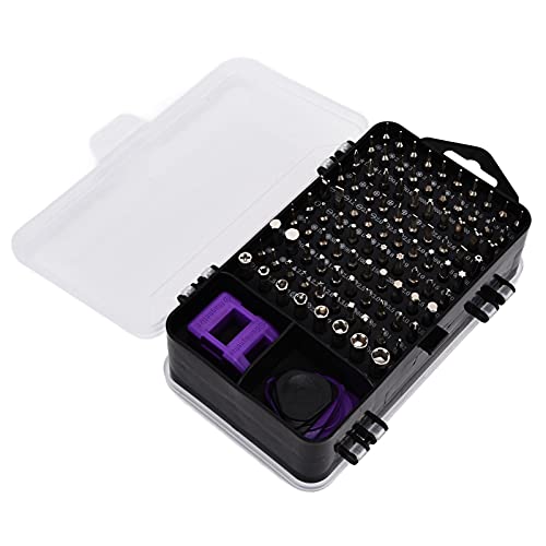 115-in-1 Magnetic Screwdriver Set - Precision Electronics Repair Tool Kit for Watches, Phones & Laptops (Purple) | Ideal for DIY Repairs, Tech Maintenance & Small Device Fixes