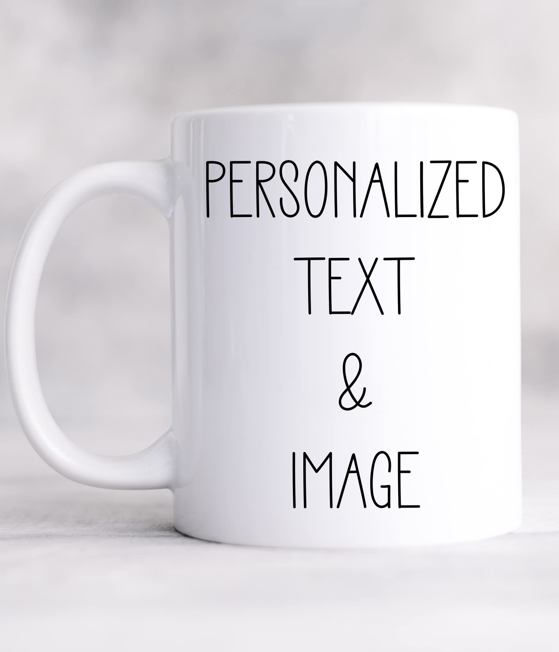Personalized 15oz Coffee Mug - Custom Text & Image Gift for Christmas, Wedding, Birthday, Anniversary - Perfect for Wife, Spouse, Girlfriend & Women - Great for Home, Office & Special Occasions