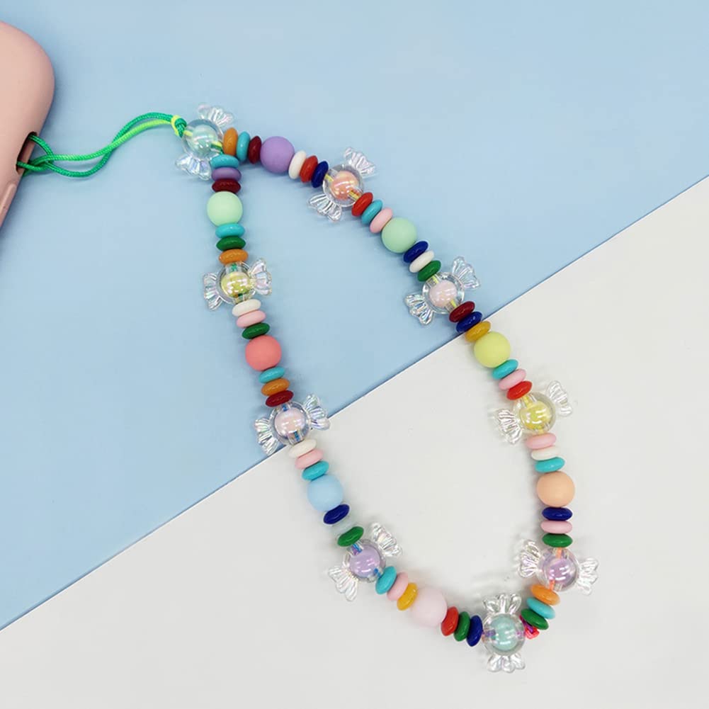 Kawaii Beaded Phone Charm with Pearls & Butterfly - Acrylic Phone Lanyard, Anti-Lost Wrist Strap for iPhone Samsung - Boho Style Accessory for Women Girls | Perfect for Work, School, Travel & Everyday Use