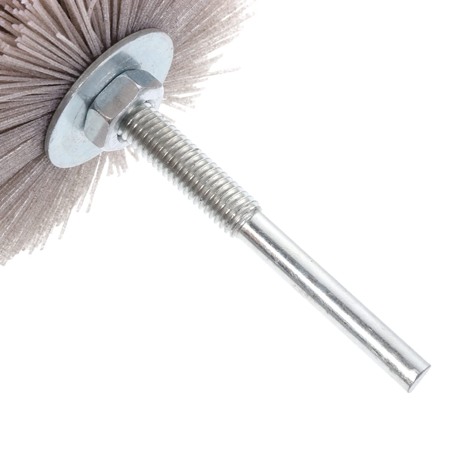 120 Grit Abrasive Nylon Wheel Brush for Woodworking, Metal Polishing & Bench Grinder - Perfect for DIY Projects, Furniture Refinishing & Surface Preparation