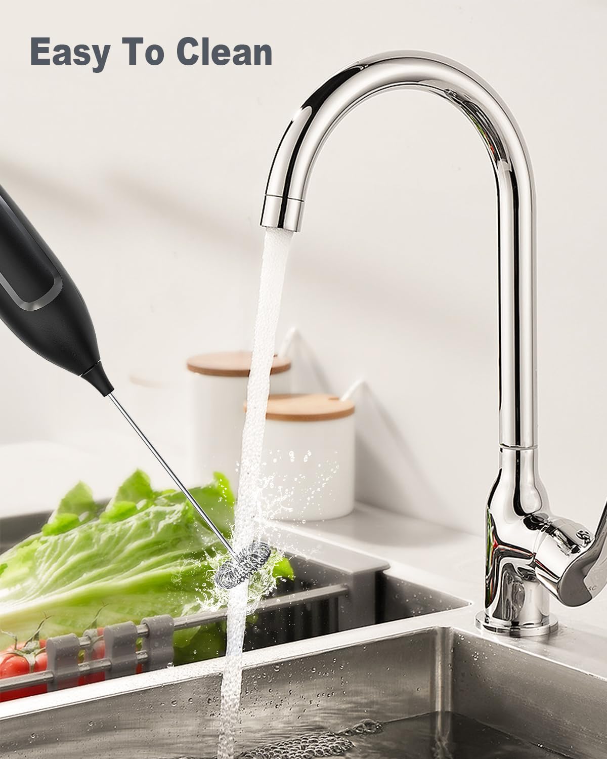 Premium Handheld Milk Frother - Electric Foam Maker with Stainless Steel Whisk for Coffee, Matcha, Lattes & Cappuccino | Battery Powered Drink Mixer | Perfect for Home, Office & Coffee Shops