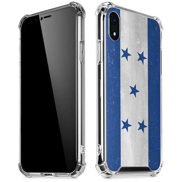Skinit Clear Protective Case for iPhone XR - Honduras Flag Distressed Design | Slim Scratch-Resistant Cover | Perfect for Travel, Work & Everyday Use