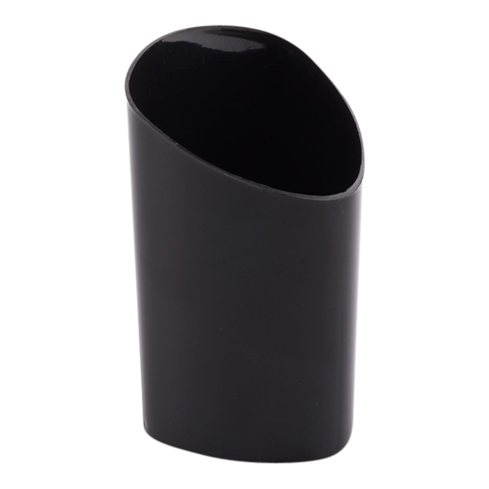 100-Pack 3 oz Black Plastic Triangle Shot Glasses & 100-Pack Silver Plastic Mini Forks - Perfect for Parties, Weddings, and Cocktail Events