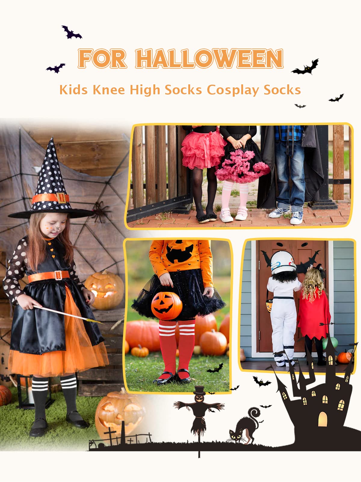 Century Star Kids Knee High Soccer Socks - Cotton Sports Tube Socks for Boys & Girls - Perfect for Soccer Games, School Uniforms & Athletic Activities