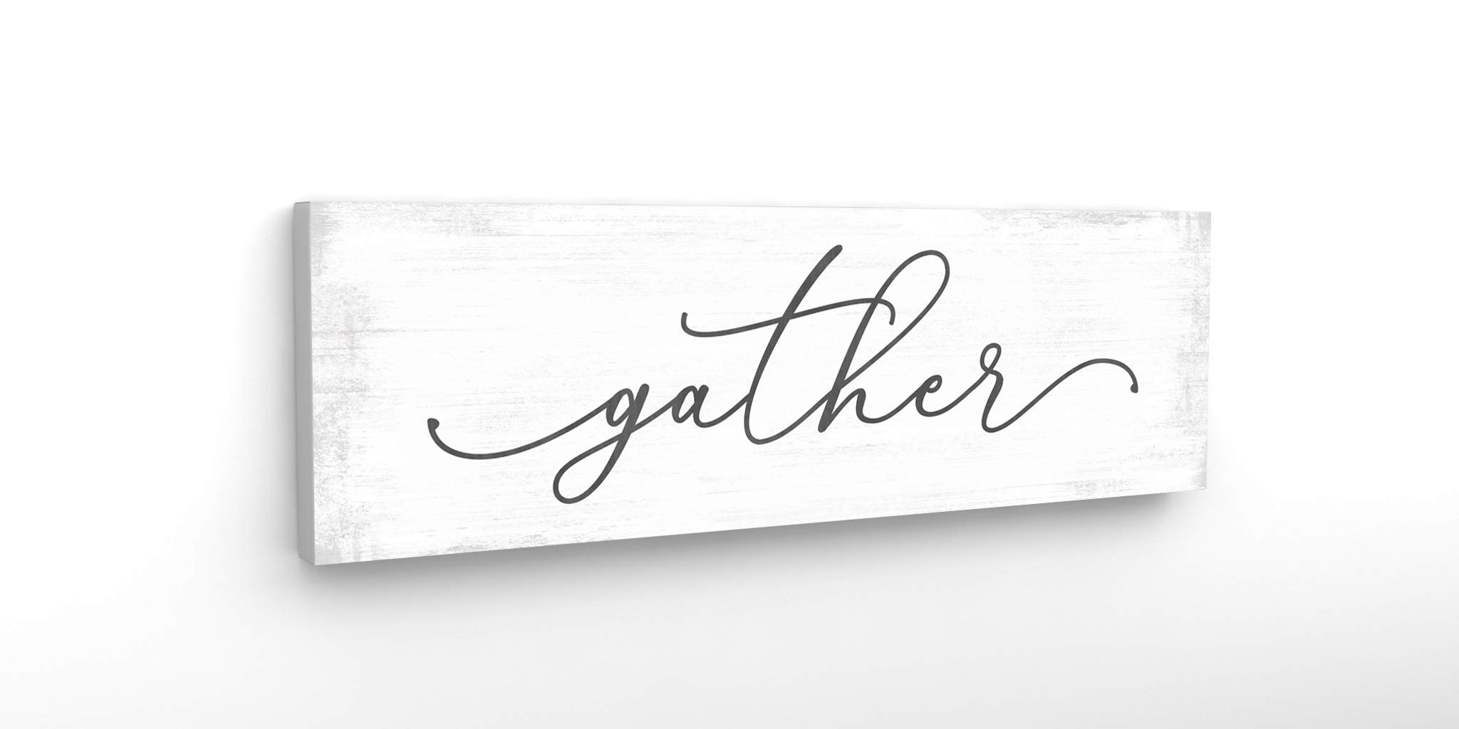 Gather Sign Canvas Wall Art Decor | 20 x 60