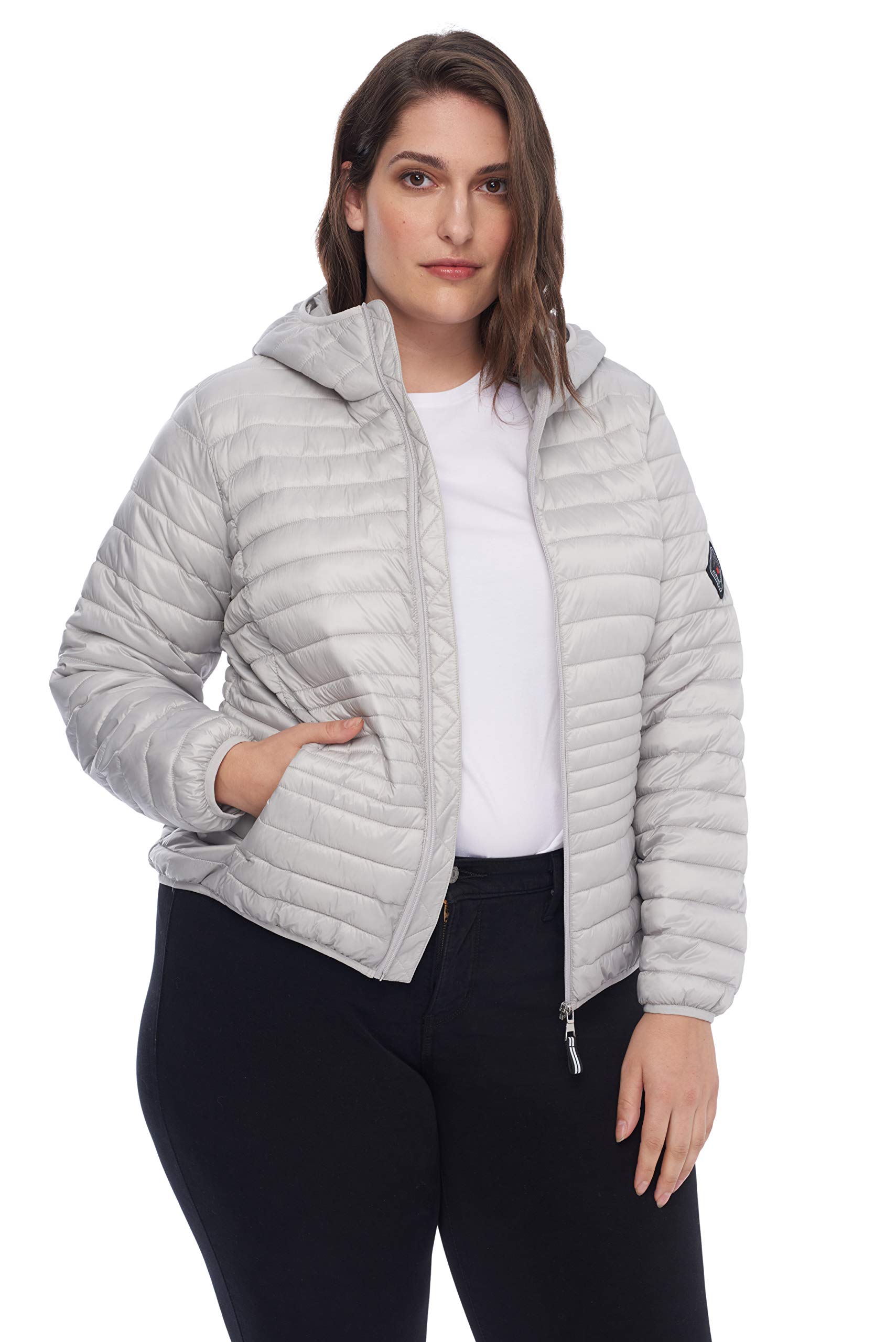 Alpine North Women's Plus Size Vegan Down Lightweight Packable Puffer Jacket with Storage Bag - Warm Winter Coat for Outdoor Activities & Travel