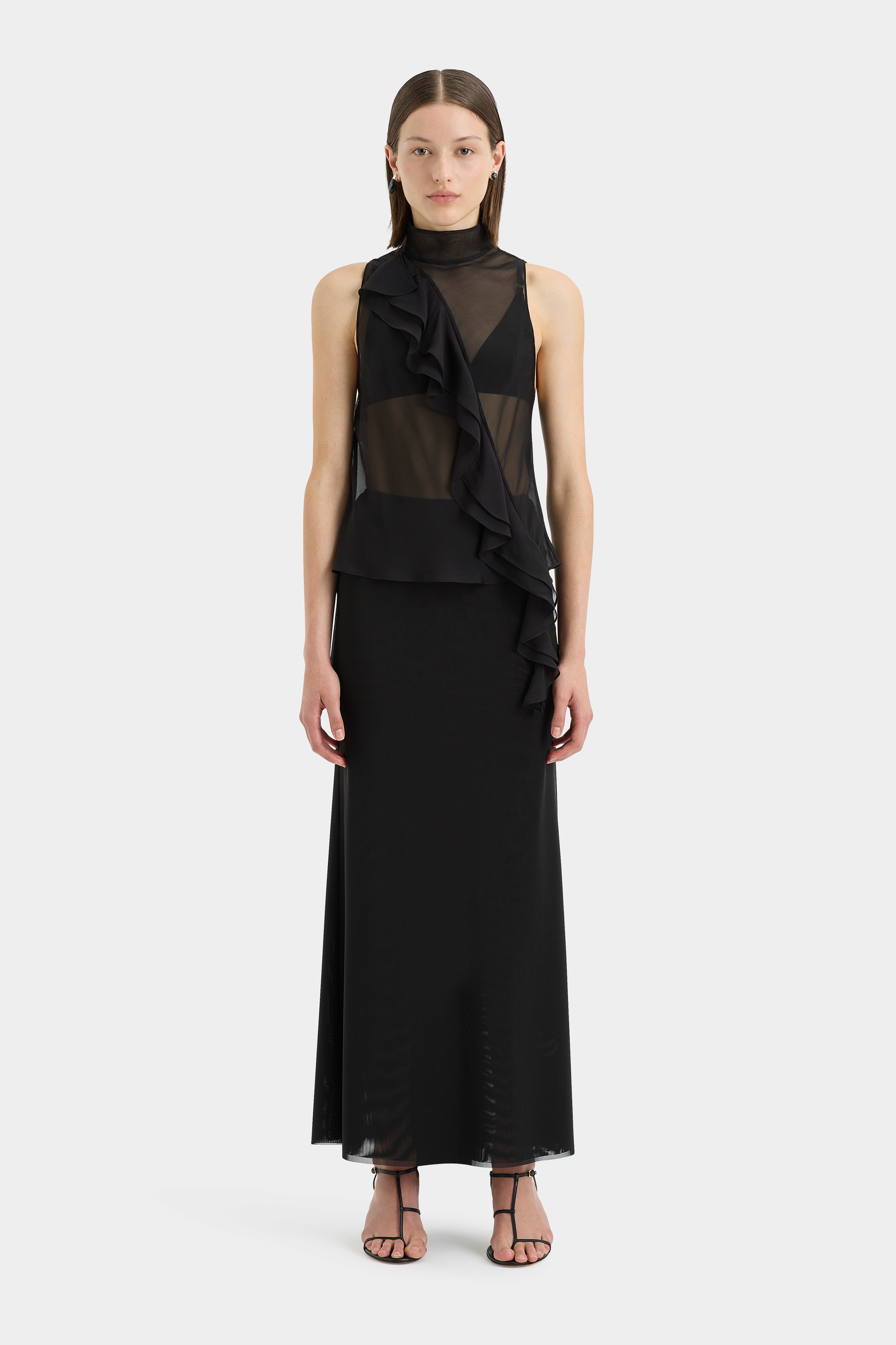 Sonora Evening Skirt - Women's Flowy Maxi Skirt for Parties & Date Nights | Elegant A-Line Design with Side Slit | Perfect for Weddings, Dinners & Special Occasions