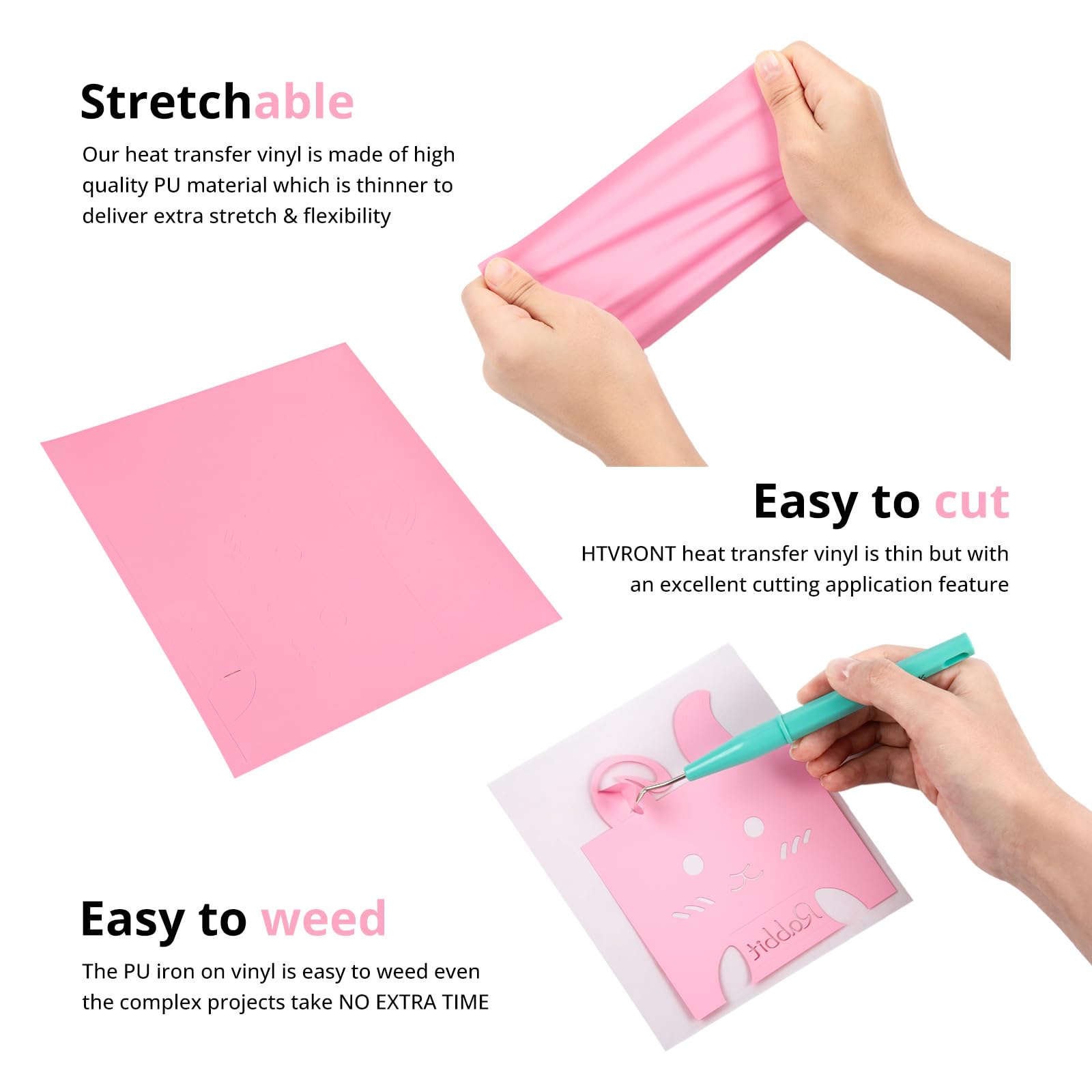 HTVRONT Pink Heat Transfer Vinyl Bundle - 11 Pack 12