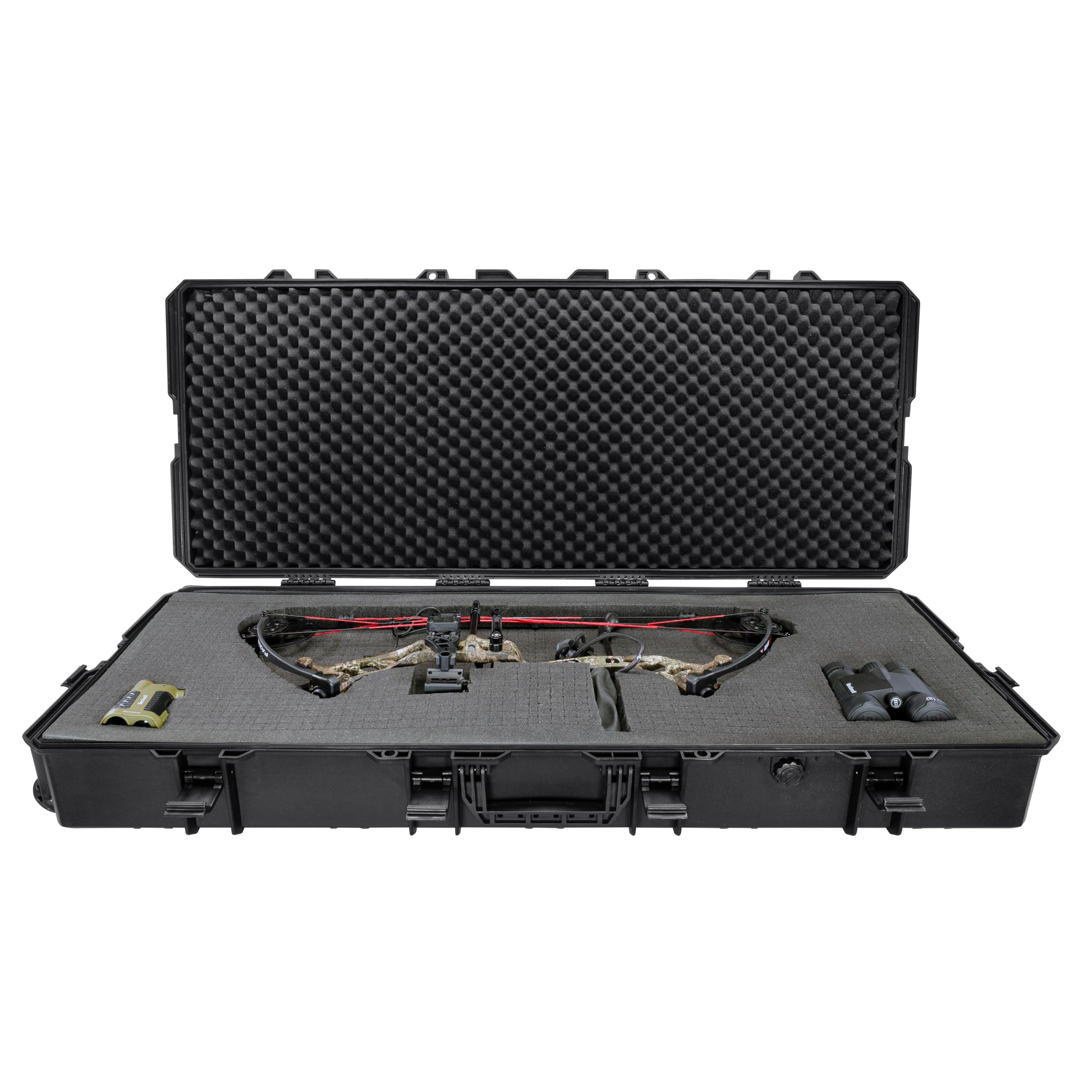 Eylar 48 Inch Rolling Hard Rifle Case - Lightweight Durable Gun Case with Stackable Foam Protection | Perfect for Firearm Storage, Hunting, Shooting Range & Air Travel