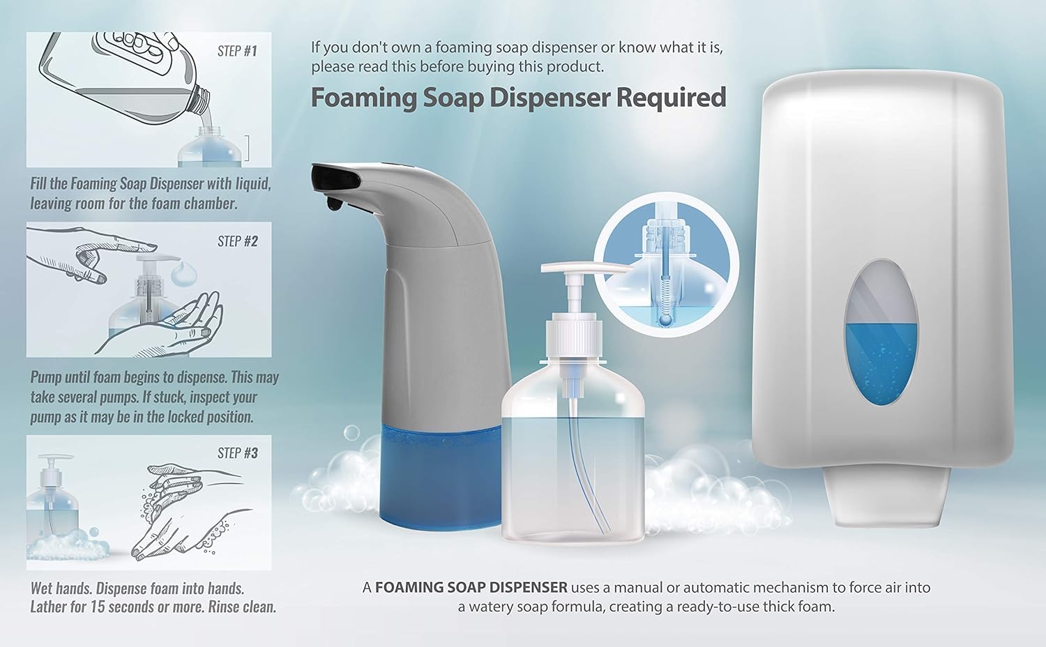Bastion Blue Breeze Foaming Antimicrobial Hand Soap Refill - 4 Gallons (512 oz) Bulk Hand Wash with Refreshing Clean Scent - Made in USA | Ideal for Commercial Kitchens, Hospitals, Schools & Public Restrooms