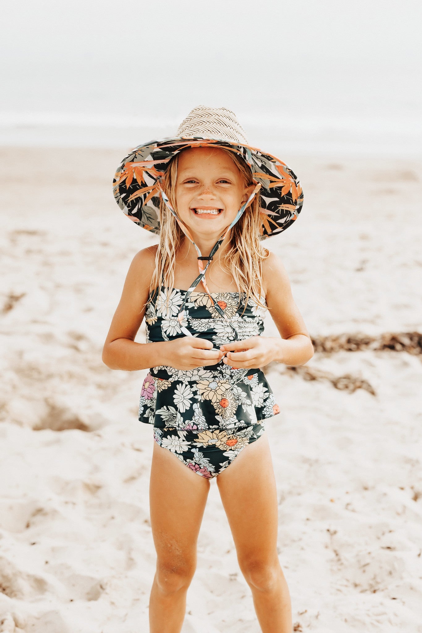 Baby Charli Reversible Tankini Swimsuit for Girls - 2-in-1 Cute Bathing Suit with Adjustable Straps - Perfect for Pool, Beach & Summer Vacation - $24
