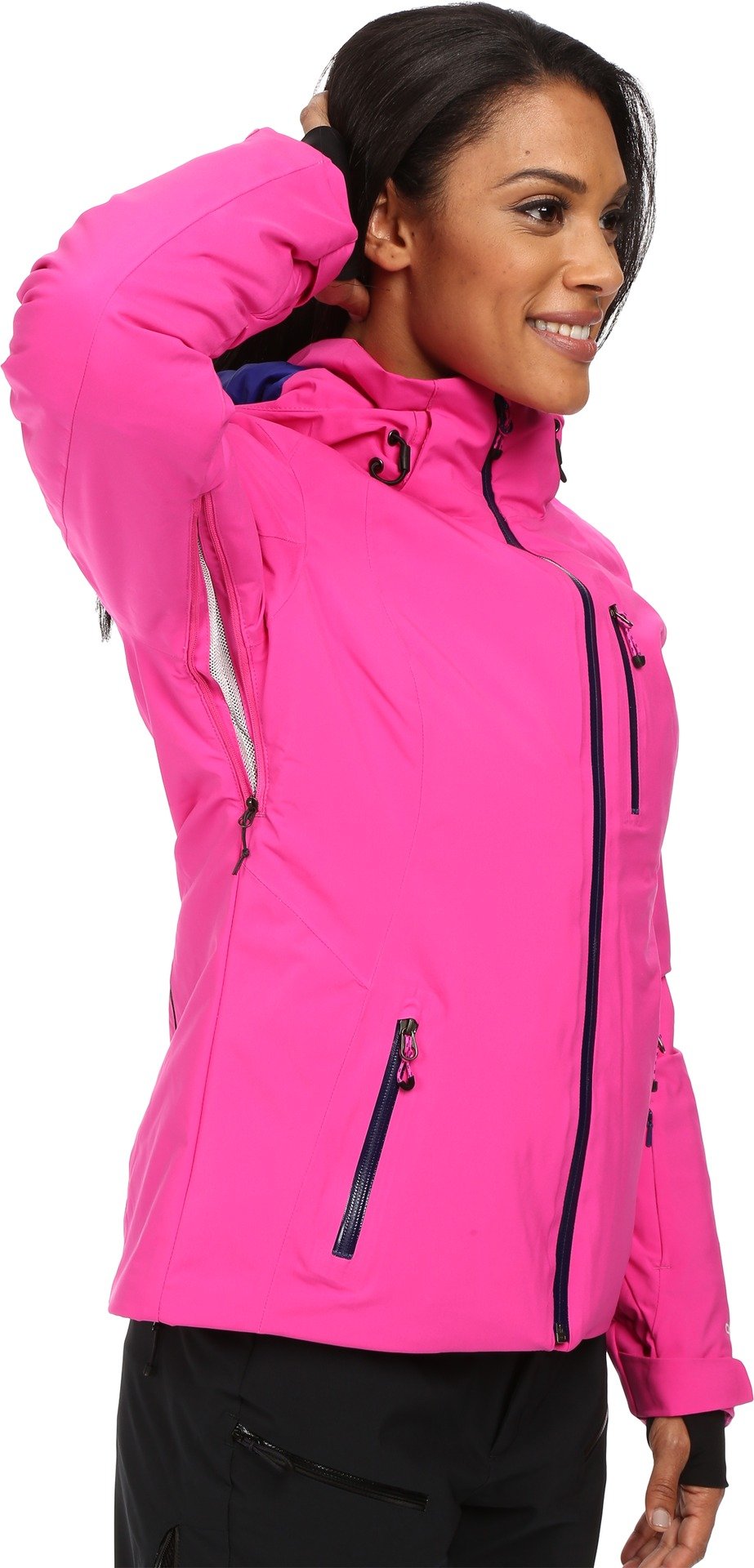 Obermeyer Women's Cruz Jacket - Waterproof Winter Coat, Windproof Ski Jacket, Insulated Puffer Coat in Vivacious Pink, Size 12 Regular - Perfect for Skiing, Snowboarding & Outdoor Winter Activities