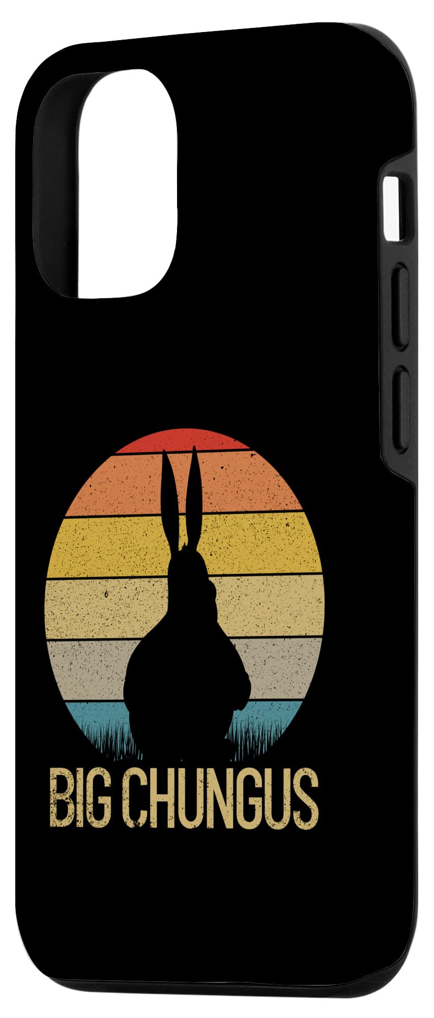 Retro Sunset Vintage iPhone 12/12 Pro Case - Big Chungus Meme Design - Perfect for Daily Use, Gaming & Meme Lovers