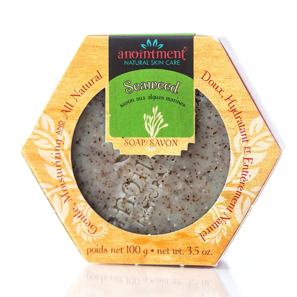 Anointment Natural Seaweed Soap Bar 100g - Deep Cleansing & Detoxifying Facial and Body Soap for Acne-Prone Skin - Perfect for Spa, Travel & Daily Skincare Routine