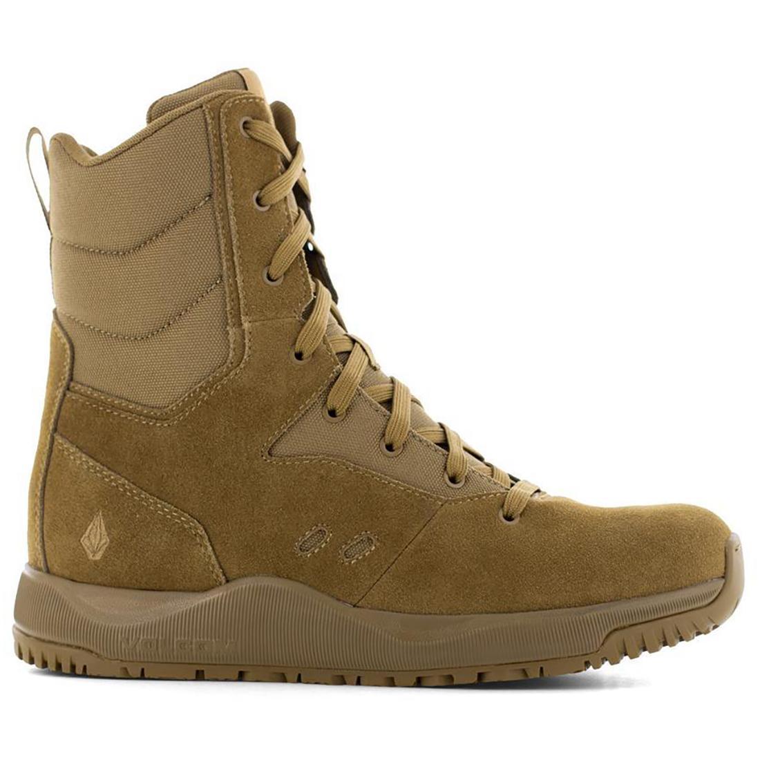 8 Inch Military Soft Toe Boots - Tan Combat Boots for Men | Durable Work Boots for Hiking, Construction & Outdoor Activities