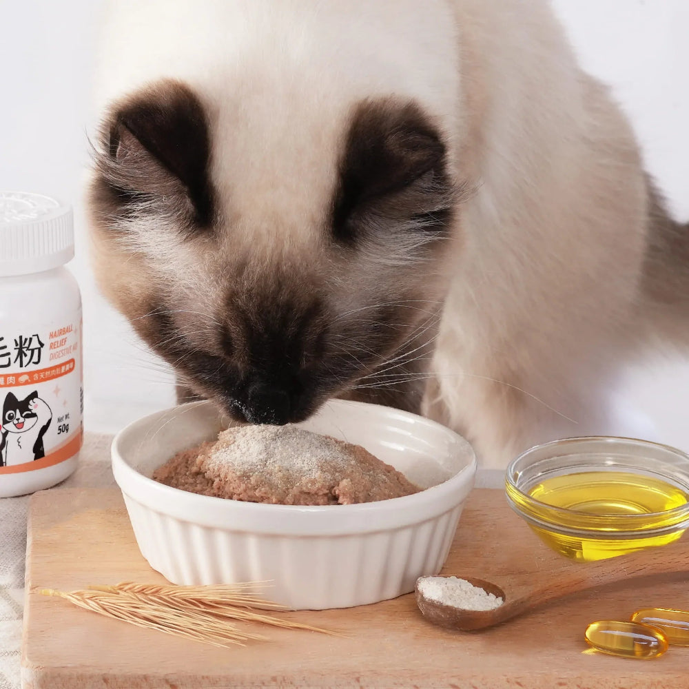 Natural Hairball Relief Digestive Aid Powder for Dogs & Cats - Supports Healthy Digestion & Reduces Hairballs | Ideal for Long-Haired Pets & Multi-Pet Households