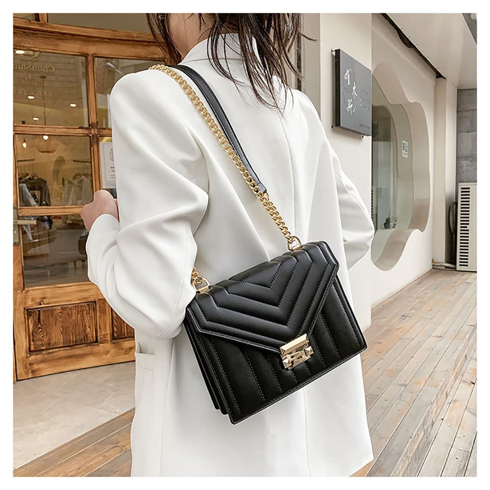 Luxury Envelope Crossbody Bag for Women - PU Leather Underarm Shoulder Bag with Chain Strap, Fashion Designer Style Handbag (Gray) | Perfect for Everyday Use, Work, Dating & Special Occasions