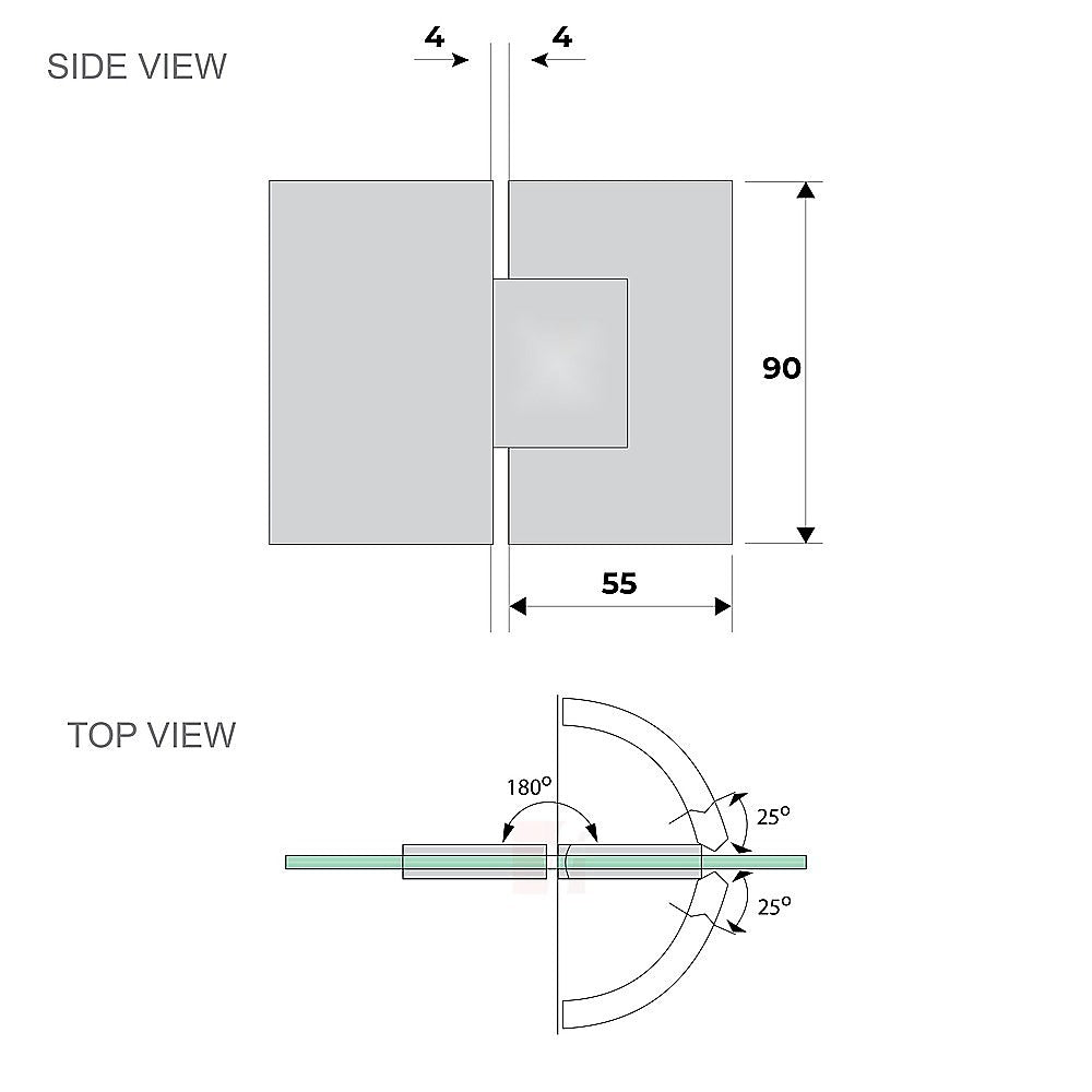 120x110cm Frameless Corner Shower Screen with Chrome Channel & Brass Hinges - Square Double Pull Handle for Modern Bathroom - Perfect for Small Spaces & Luxurious Bathroom Upgrade