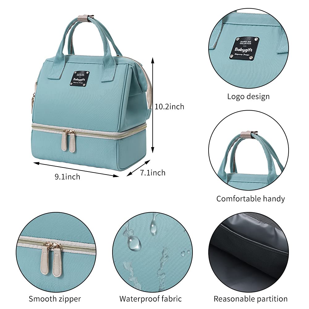 Portable Breast Pump Backpack - Insulated Mini Diaper Bag with Double Layer for Nursing Moms | Perfect for Work, Travel & On-the-Go Pumping