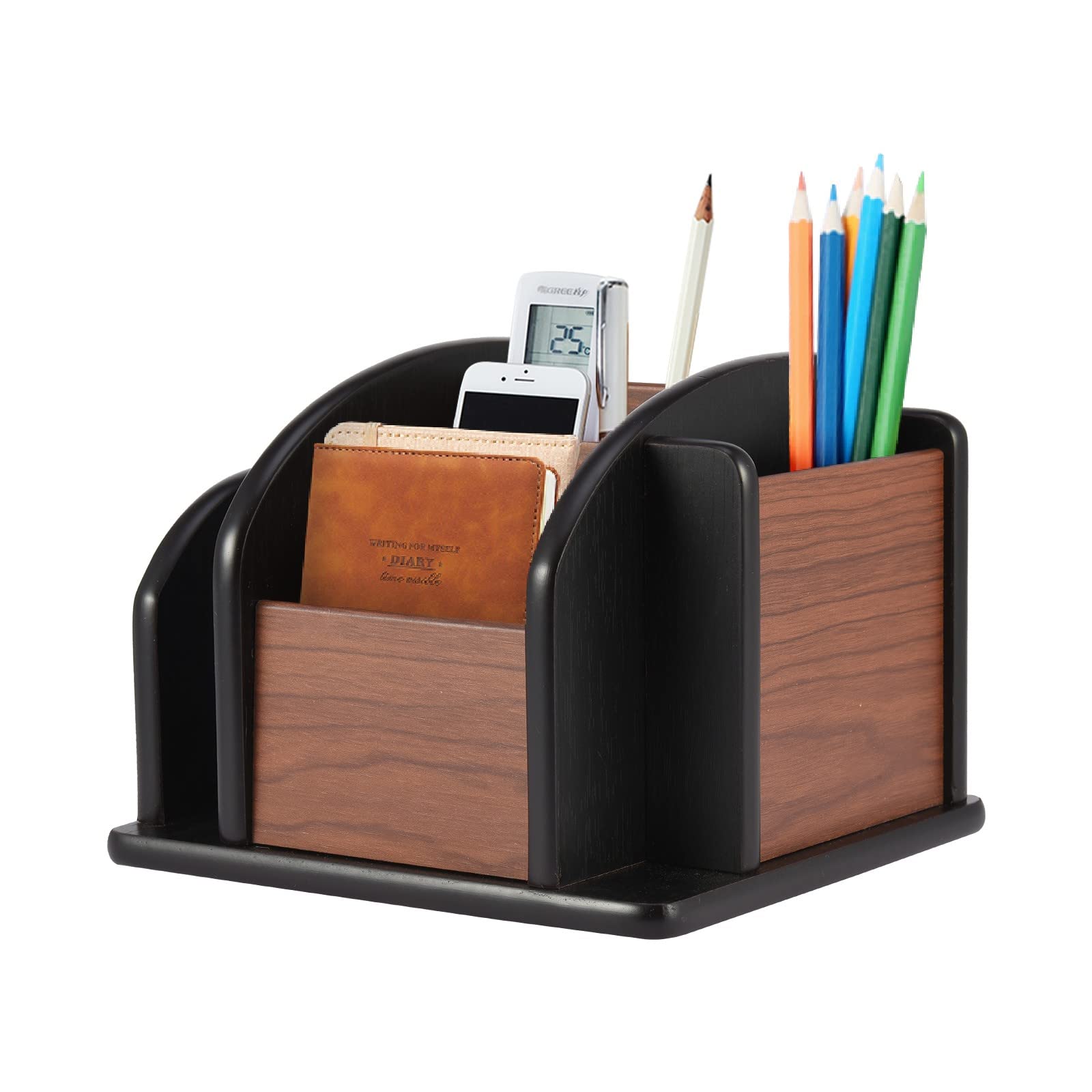 Premium Wooden Desktop Organizer with Drawer & Pen Holder - Office Desk Organizer for Stationery, Files & Workspace Accessories - Perfect for Home Office, Study Desk & Professional Workspaces