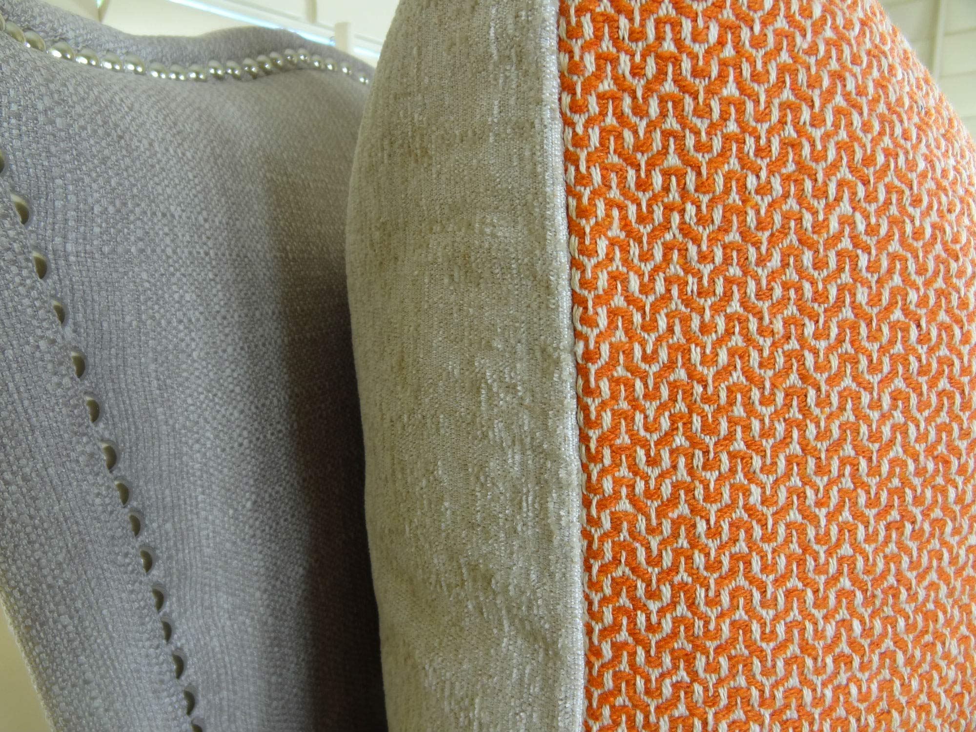 Luxury Handmade Kashmiri Oak Orange & Taupe Throw Pillow Covers - Boho Chic Home Decor for Sofa, Bedroom & Living Room