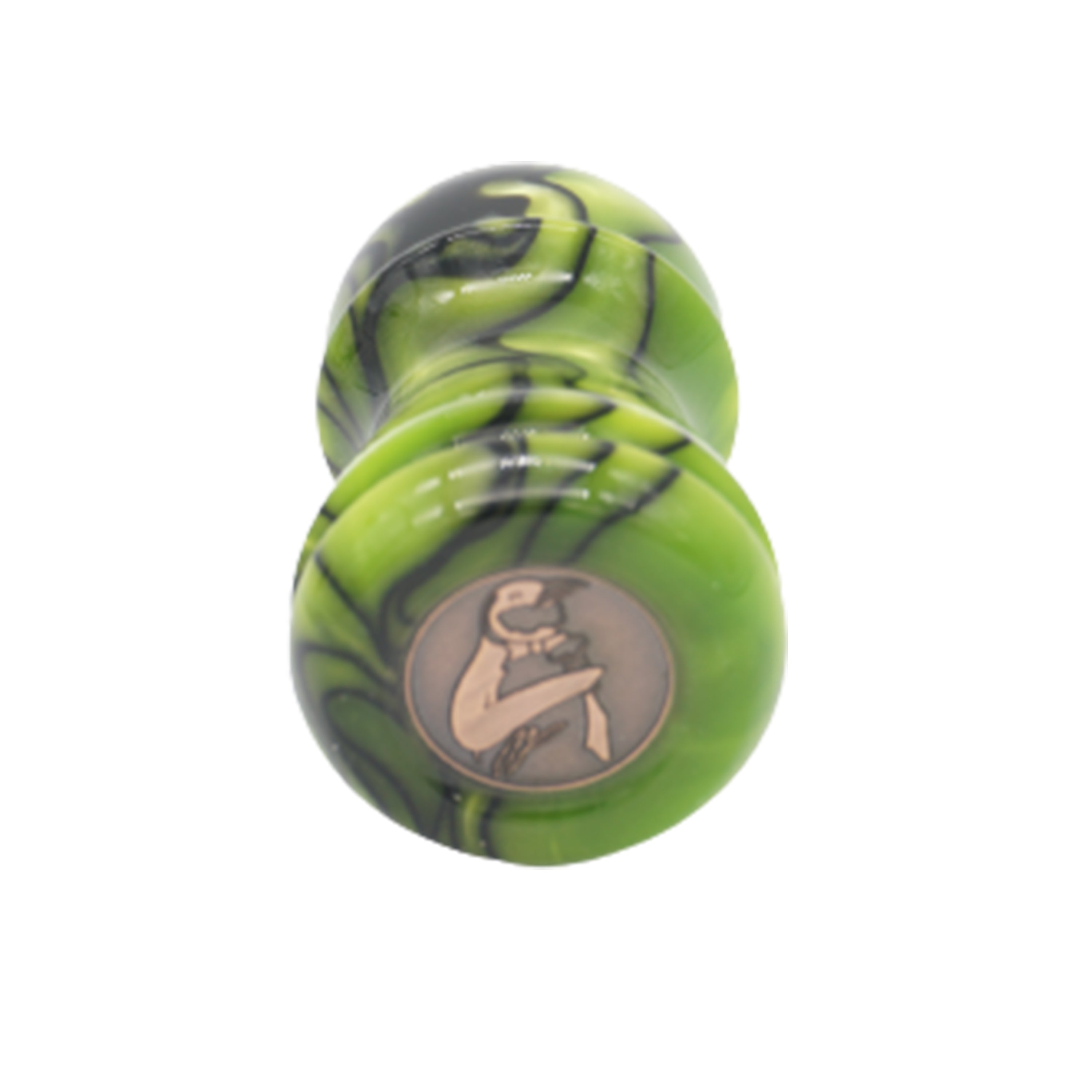 Premium Handcrafted Toxic Green Shaving Brush Handle - Fits 24mm & 26mm Knots - Perfect for Wet Shaving & Grooming Gifts for Men