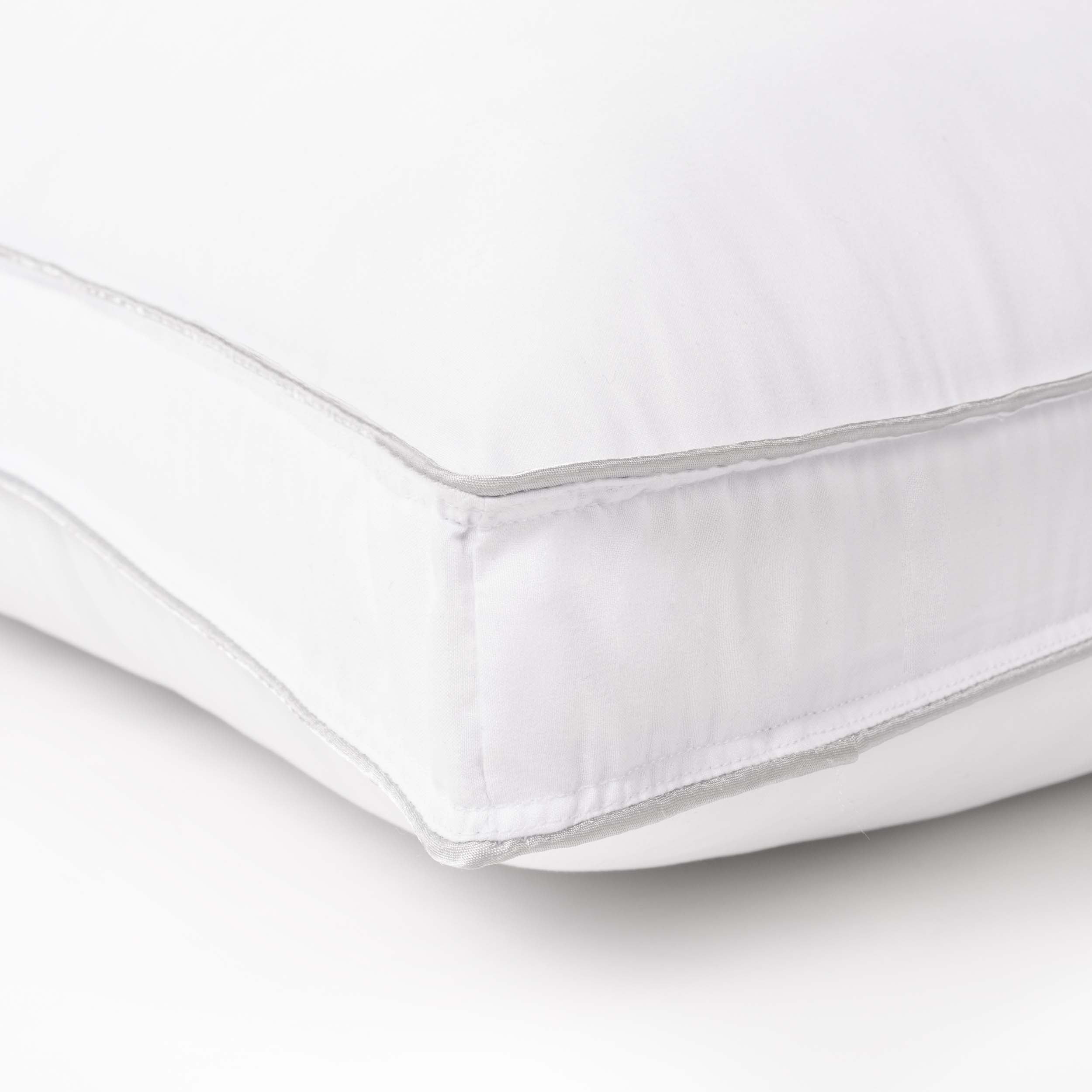 Medium Weight Neck & Back Support Pillow with Solid Gusset - Set of 2 or 4 - Perfect for Office Chairs, Travel, and Home Comfort