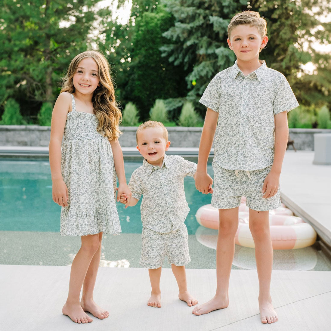 Stylish Linen Dress with Palm Tree Print - Perfect for Beach Vacations, Summer Outings & Boho Fashion