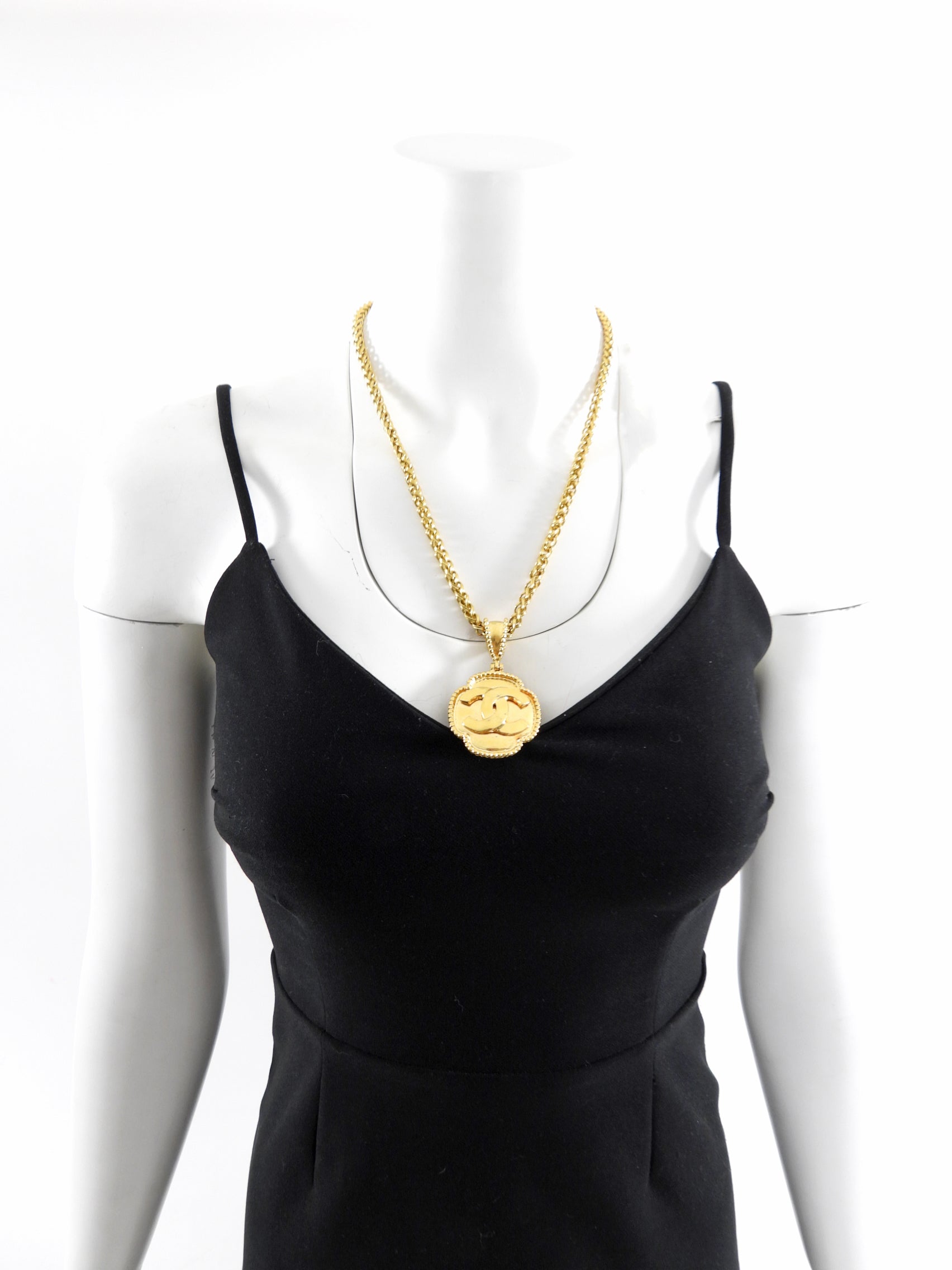 Vintage Chanel 96A Gold CC Pendant Necklace - Authentic Luxury Jewelry for Women, Perfect for Parties, Weddings & Special Occasions