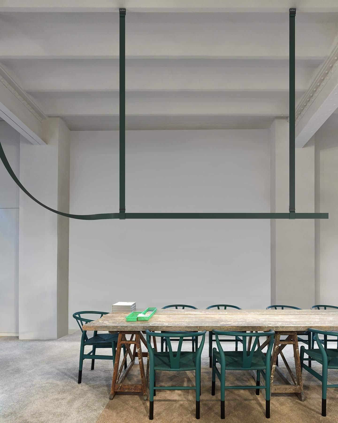 Modern Belt Horizontal Pendant Lamp - Industrial Style Ceiling Light Fixture for Kitchen Island, Dining Room & Living Room Decor