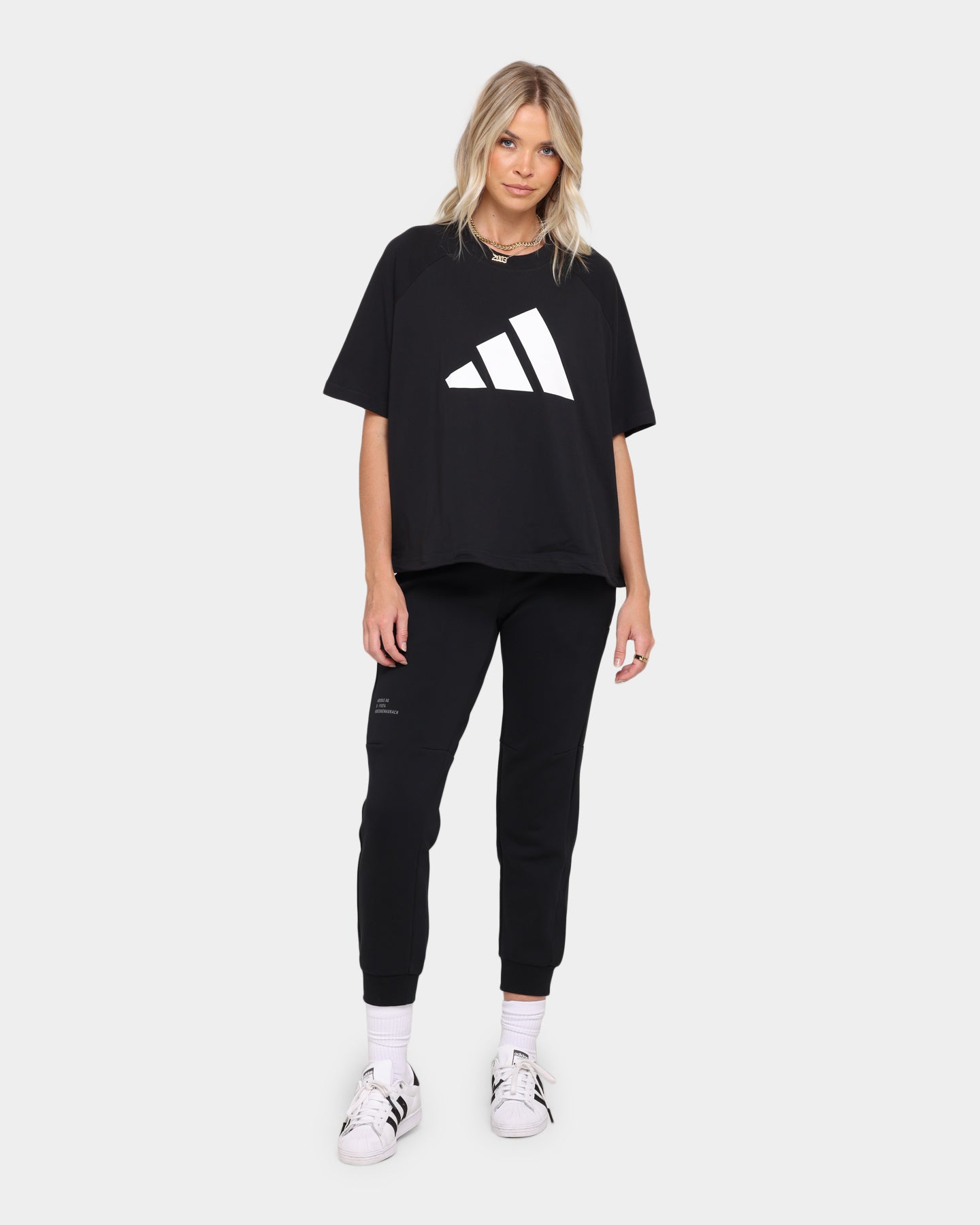 Adidas Women's Stripe Logo T-Shirt - Black | Casual Cotton Tee for Workout, Gym & Everyday Wear