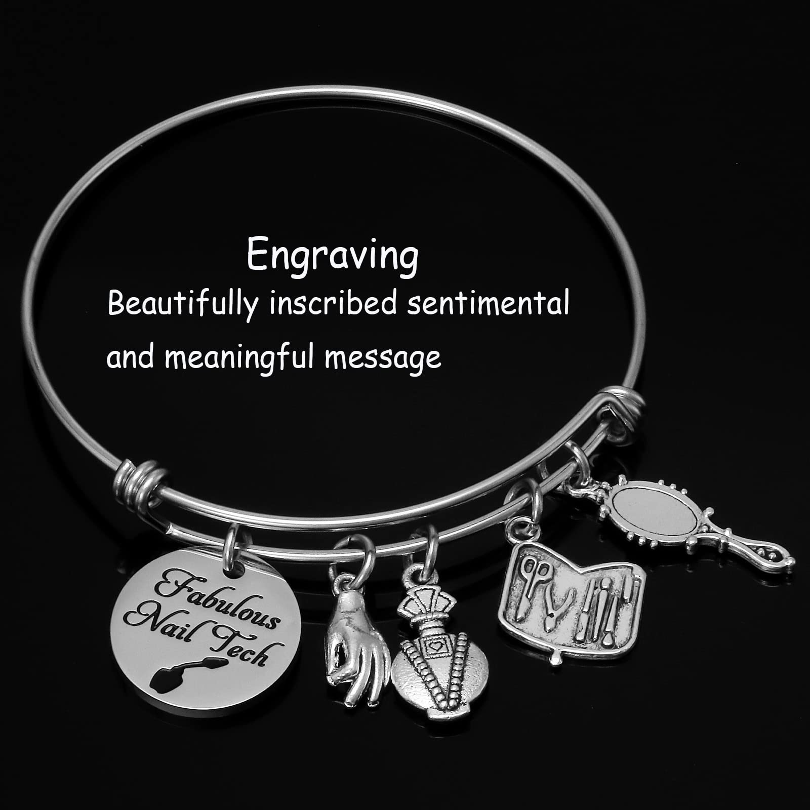 Stylish Nail Bracelet Jewelry for Women - Perfect Gift for Nail Technicians, Beauticians & Manicurists - Ideal for Graduation, Appreciation & Professional Use - Enhance Your Nail Salon Style