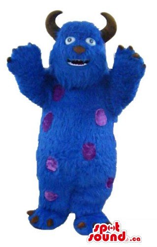 SPOTSOUND Blue Monster Sully Cartoon Character Mascot Costume - Fancy Dress for Halloween, Cosplay & Theme Parties - Perfect for Kids & Adults Costume Events