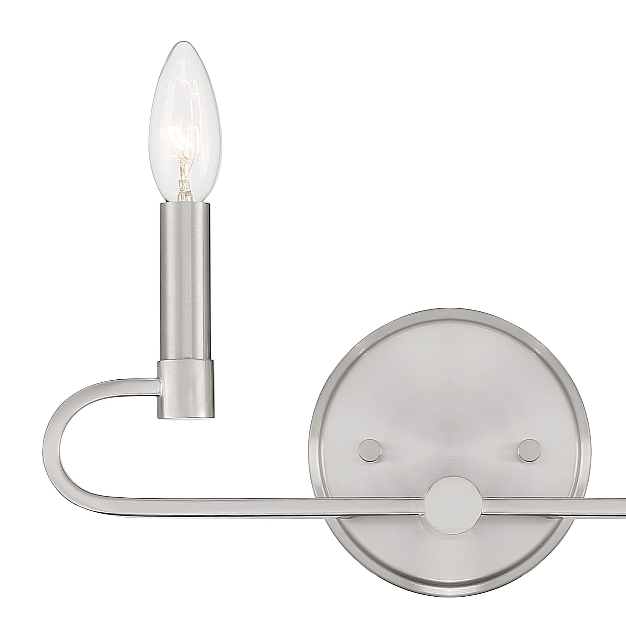 DESIGNERS FOUNTAIN Summit 2 Light Bathroom Vanity Light Fixture - Brushed Nickel Finish (D269C-2B-BN) - Perfect for Modern Bathrooms, Powder Rooms & Home Renovation Projects