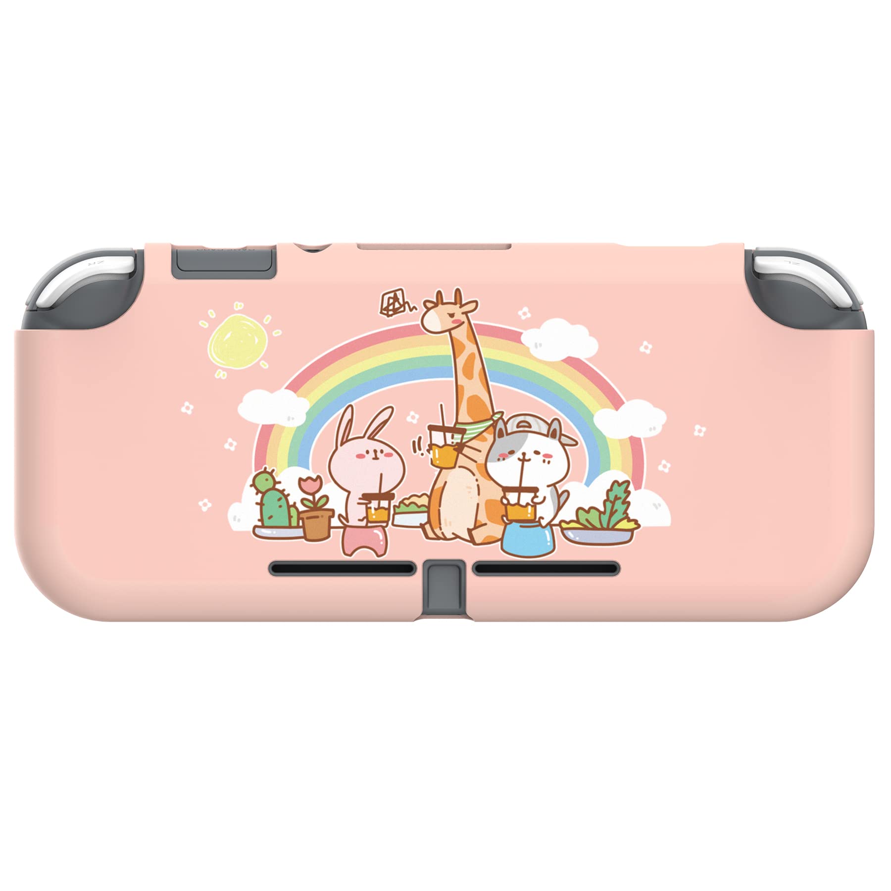 PlayVital Custom Animal Party TPU Protective Case for Nintendo Switch Lite - Slim Soft Cover with Shock Absorption | Perfect for Gaming, Travel & Kids' Playtime Protection