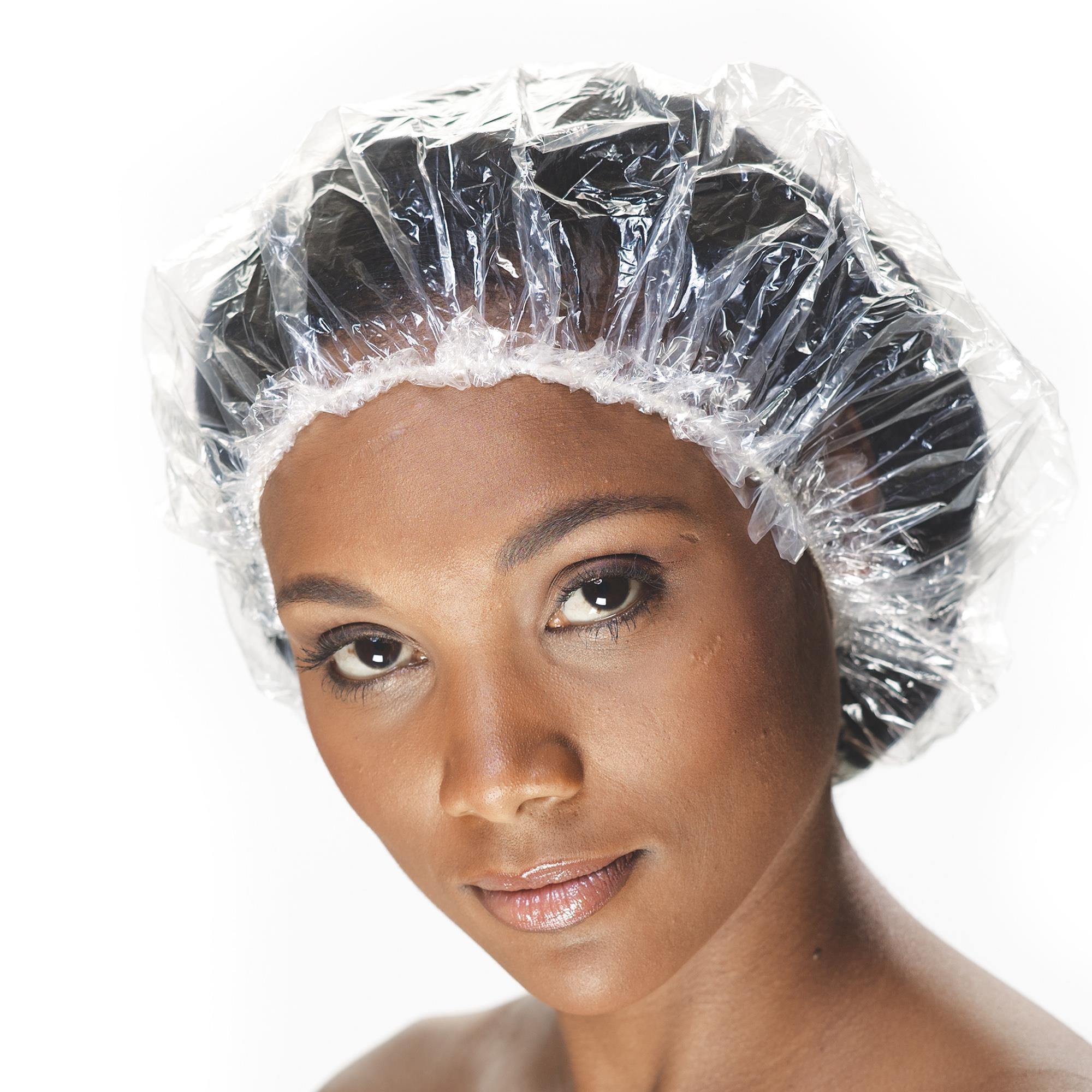 Premium 100-Pack Waterproof Shower Caps for Women & Men - Individually Wrapped, Salon Quality Hair Protection - Perfect for Travel, Gym & Home Use
