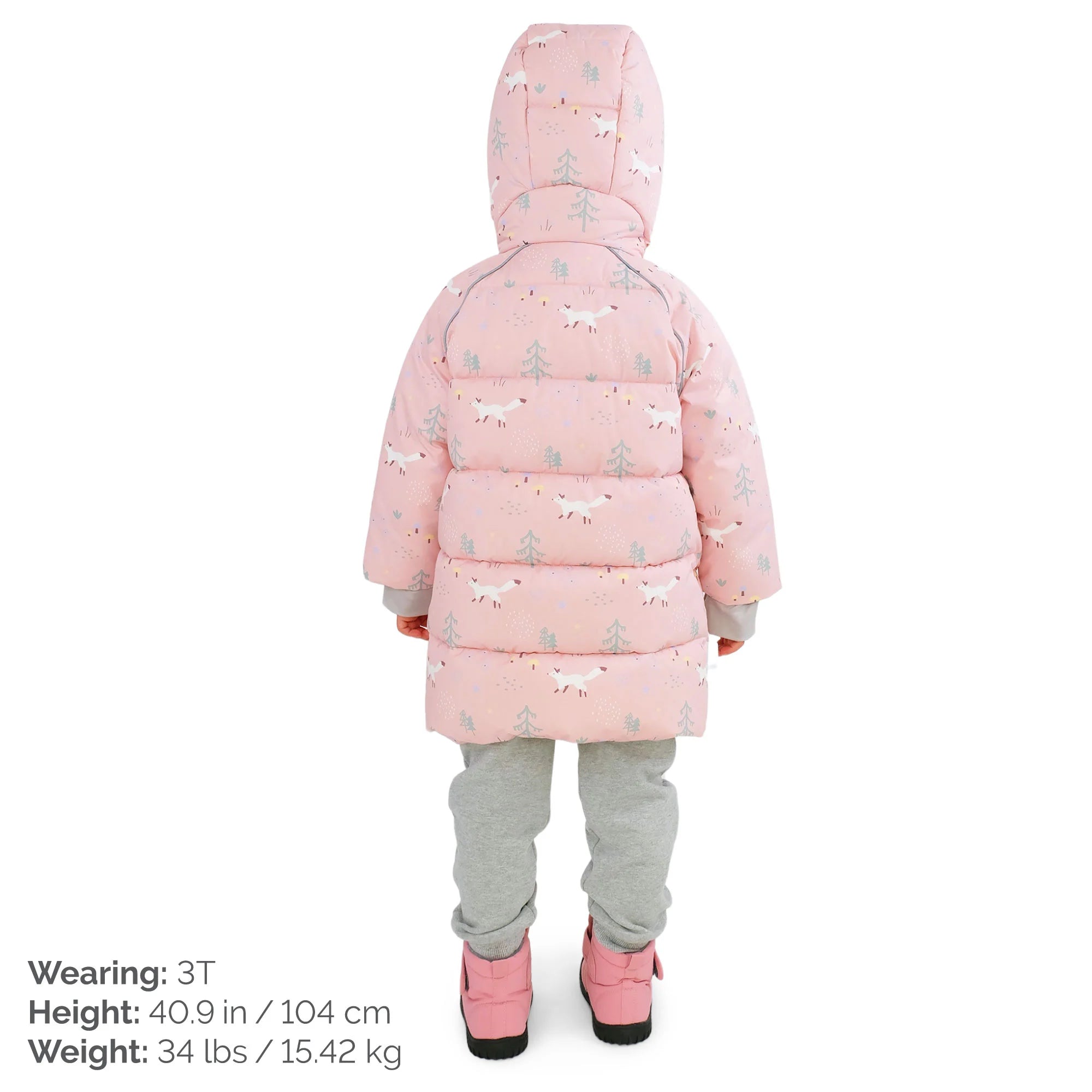 Jan & Jul Pink Forest Toasty Dry Puffy Coat - Warm Winter Jacket for Kids, Waterproof & Windproof, Perfect for Snow Play, Outdoor Adventures & Cold Weather Activities