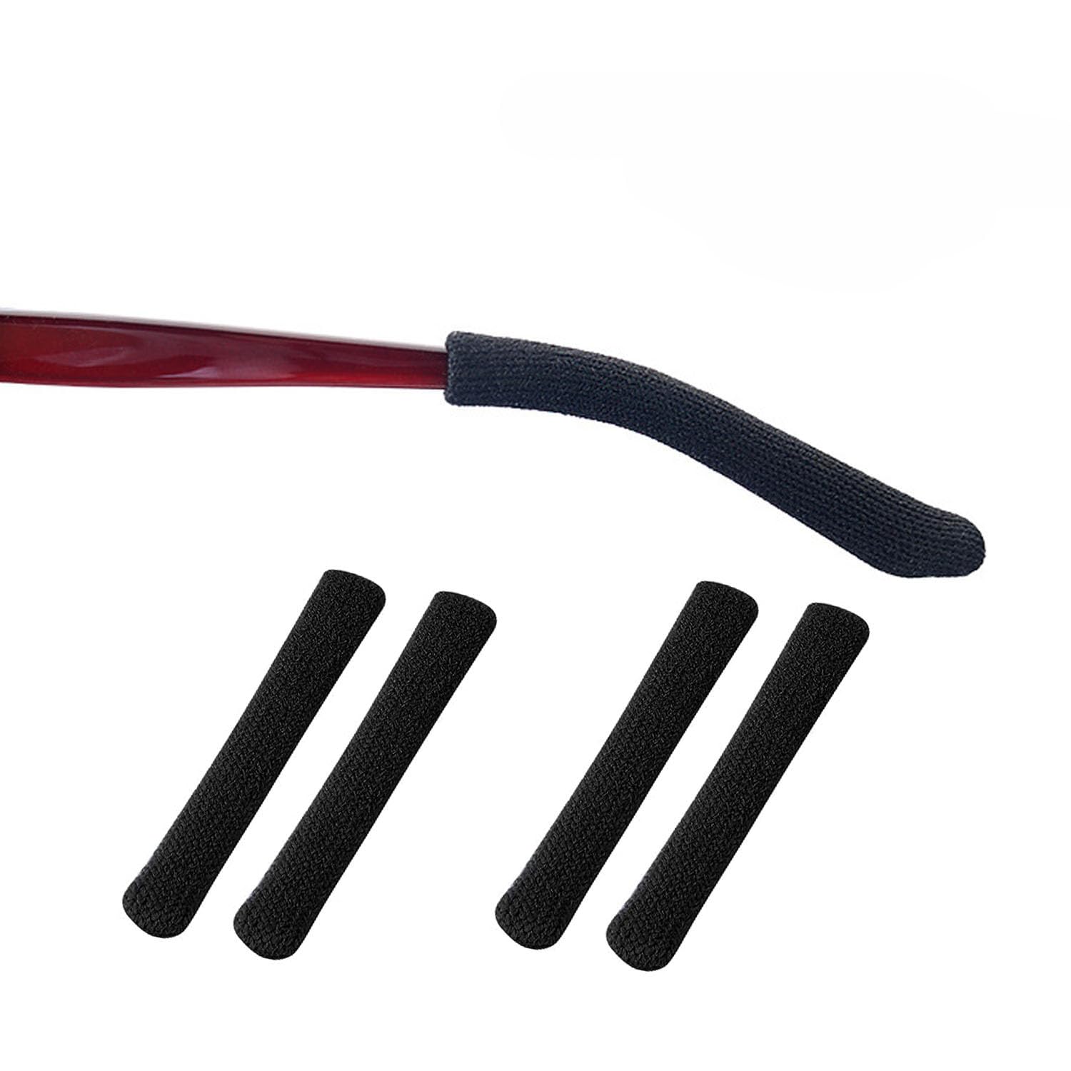 Anti-Slip Elastic Eyeglasses Temple Tips Sleeves - Comfortable Fabric Glasses Ear Cushions & Grips for Secure Fit - Perfect for Reading, Driving, Sports and Daily Wear
