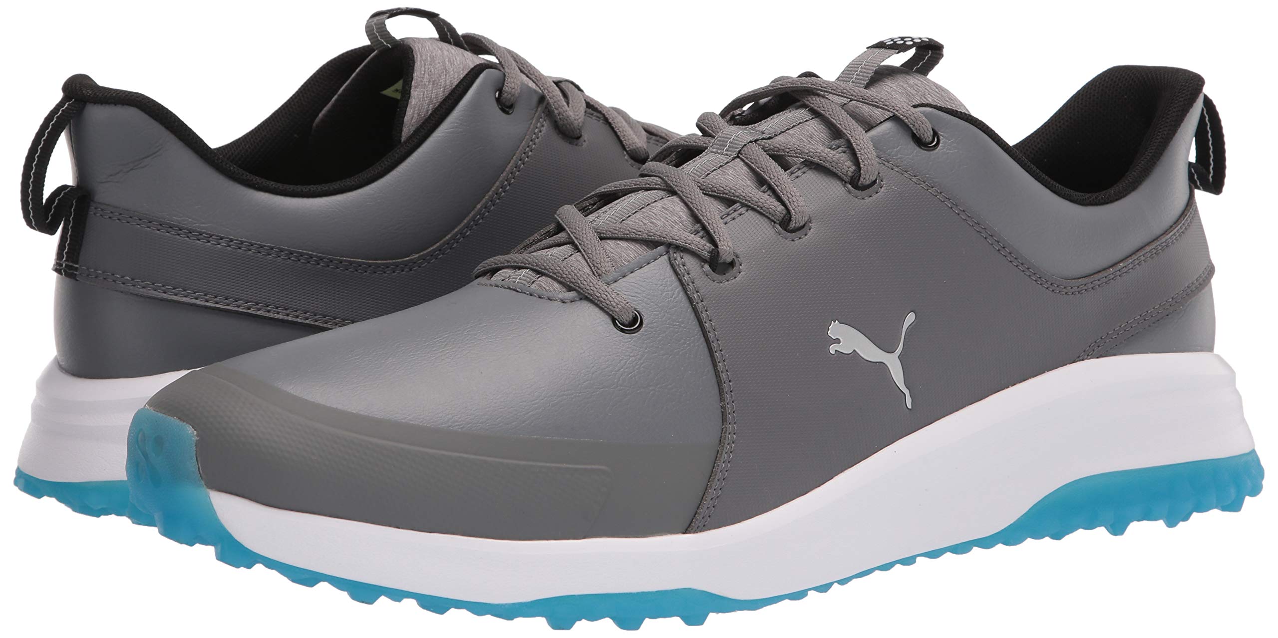 PUMA Men's Grip Fusion Pro 3.0 Spiked Golf Shoes - Lightweight Waterproof Golf Footwear for Men with Superior Traction - Perfect for Golf Tournaments & Casual Course Play